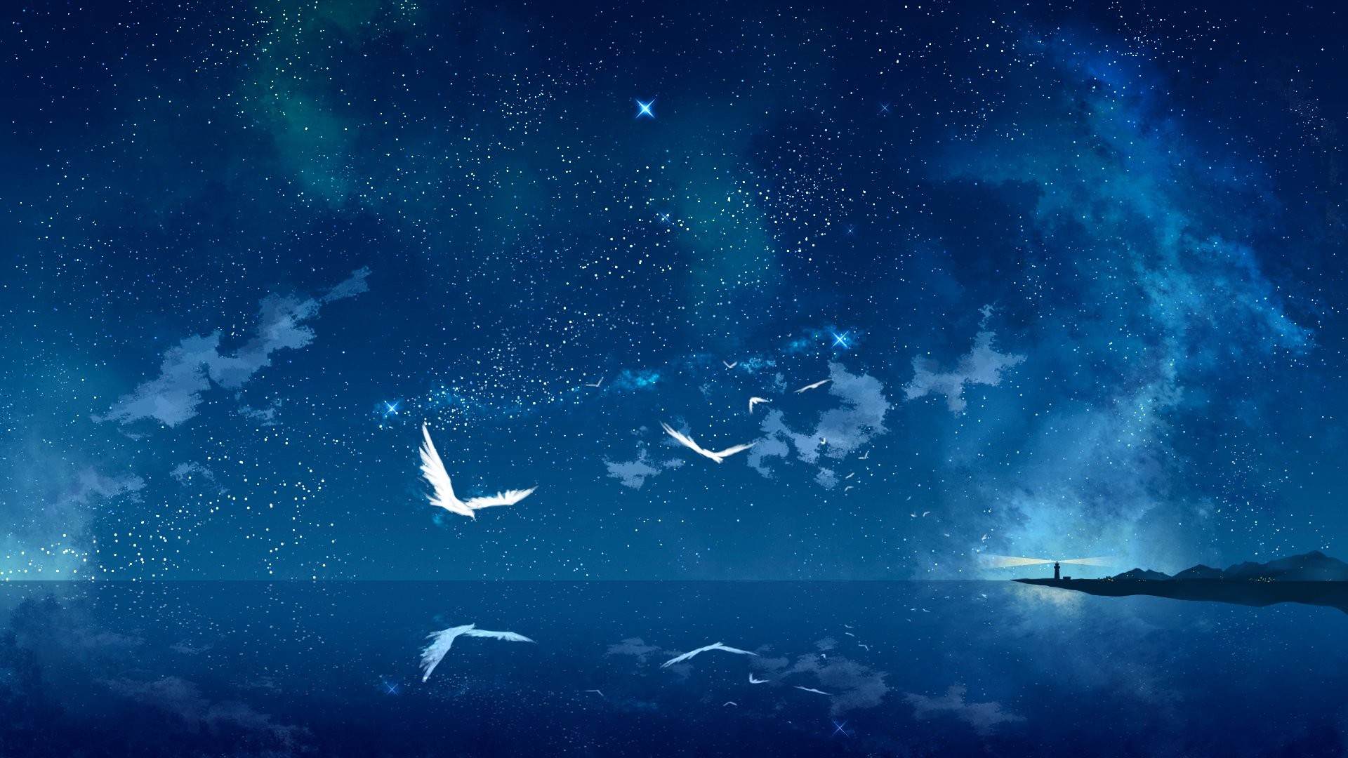 Blue Night Sky Wallpapers