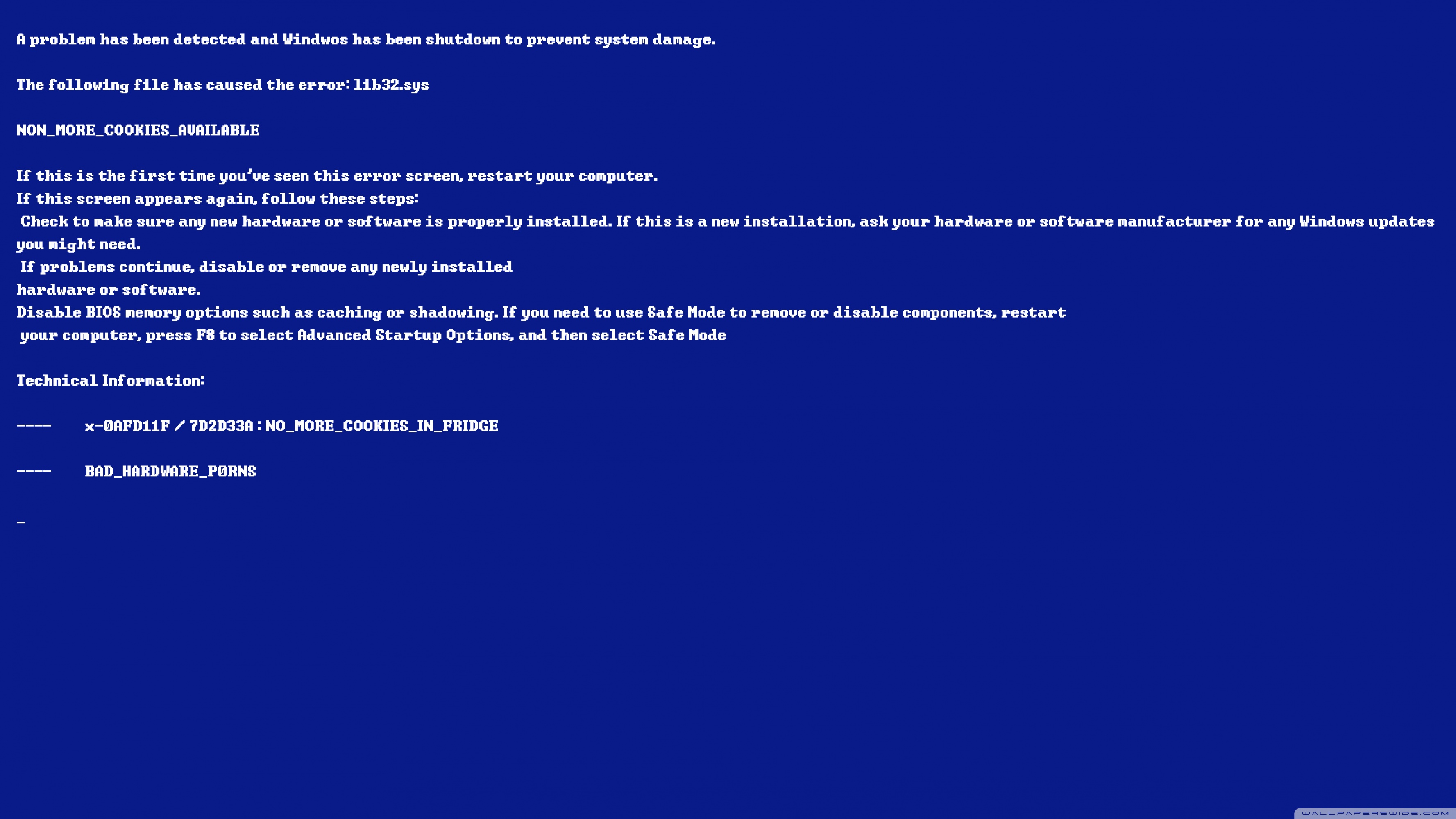 Blue Screen Of Death 1920X1080 Wallpapers