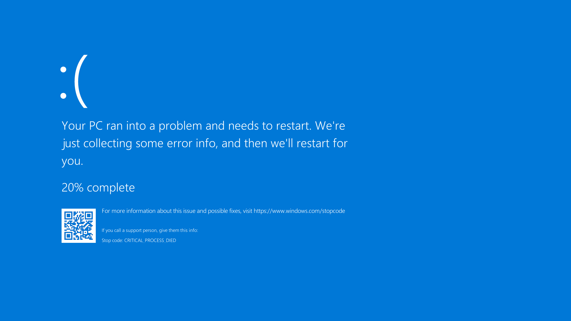 Blue Screen Of Death 1920X1080 Wallpapers