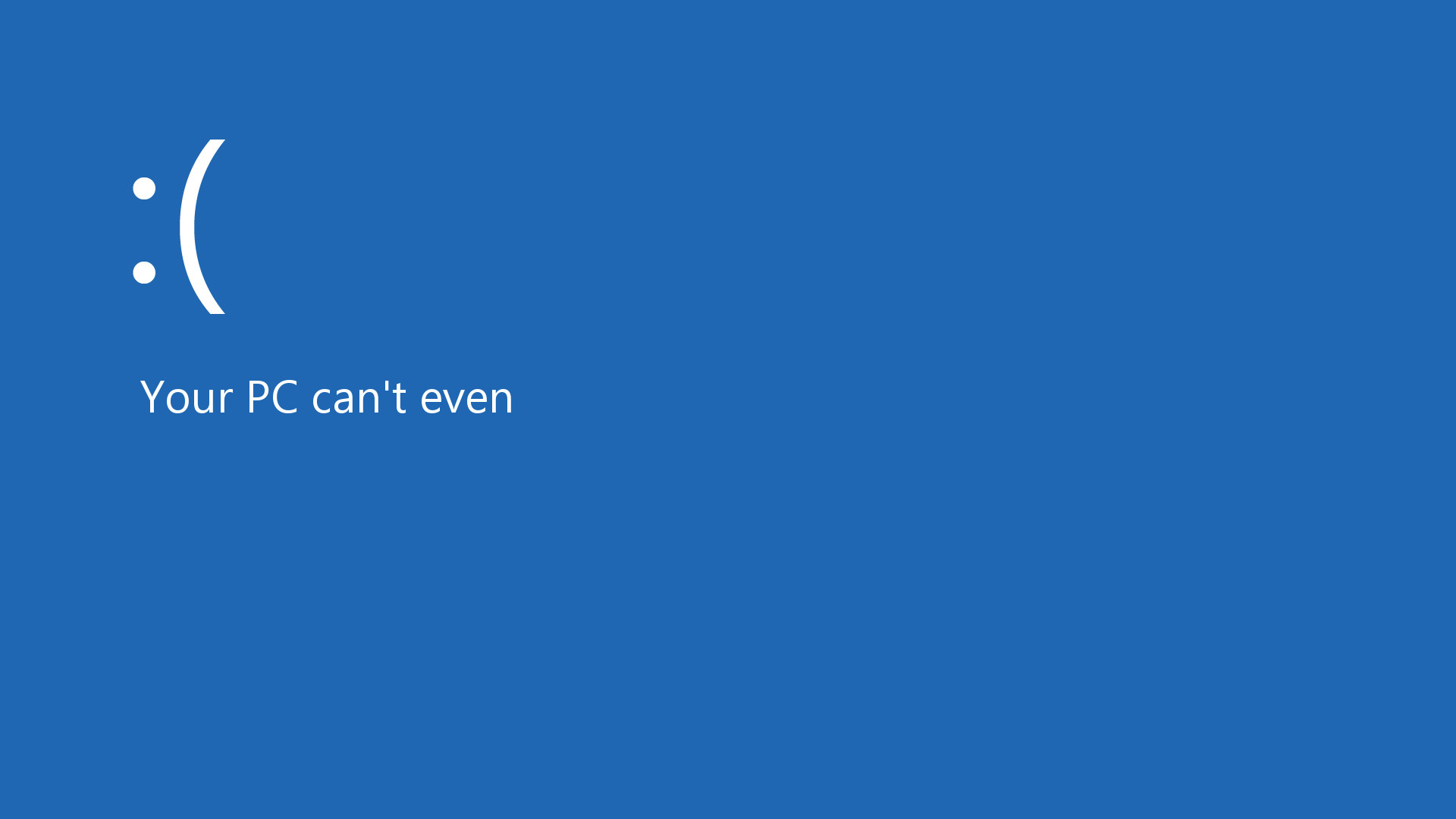 Blue Screen Of Death 1920X1080 Wallpapers