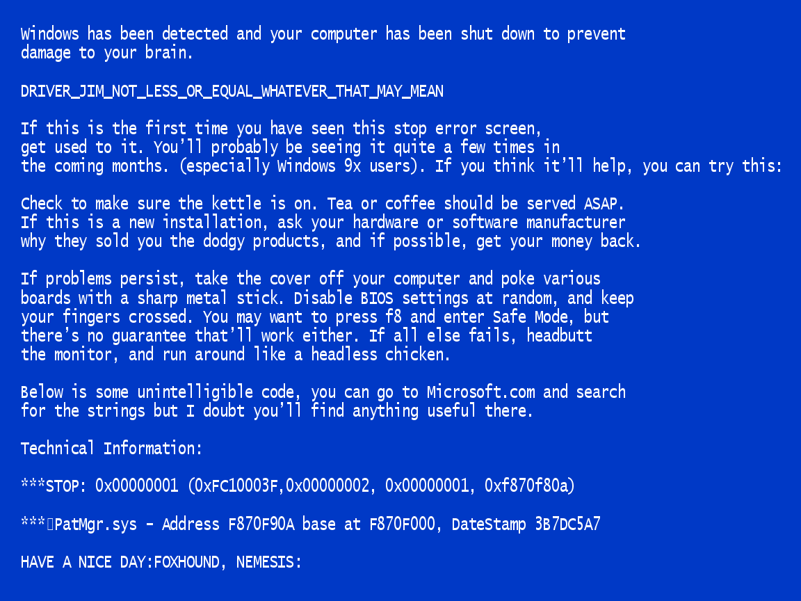 Blue Screen Of Death Windows 7 Wallpapers