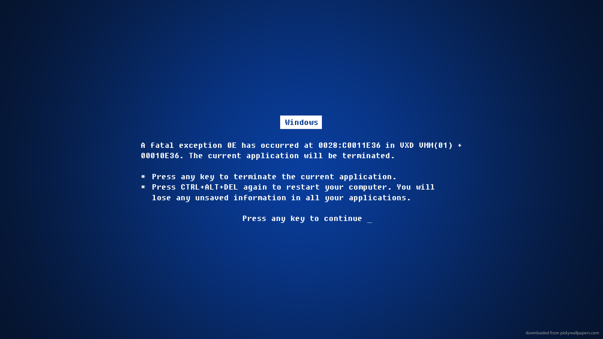 Blue Screen Of Death Windows 7 Wallpapers