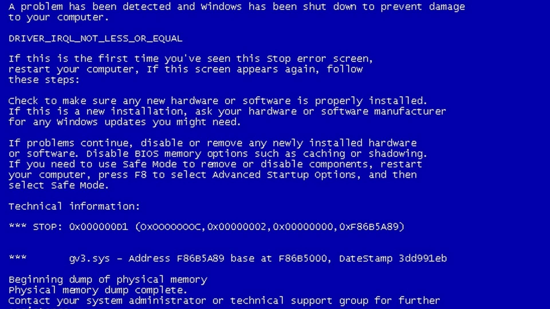 Blue Screen Of Death Windows 7 Wallpapers