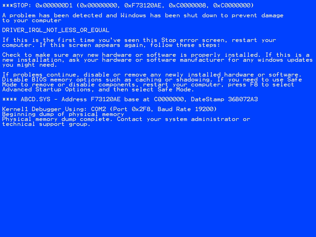 Blue Screen Of Death Windows 7 Wallpapers