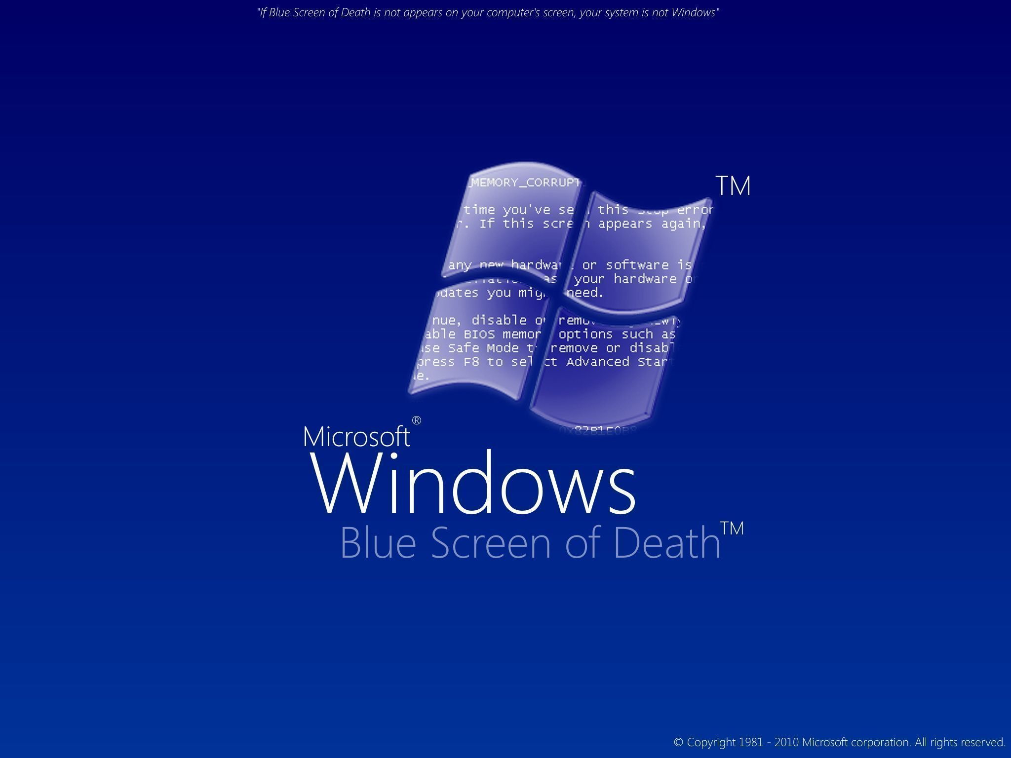 Blue Screen Of Death Windows 7 Wallpapers