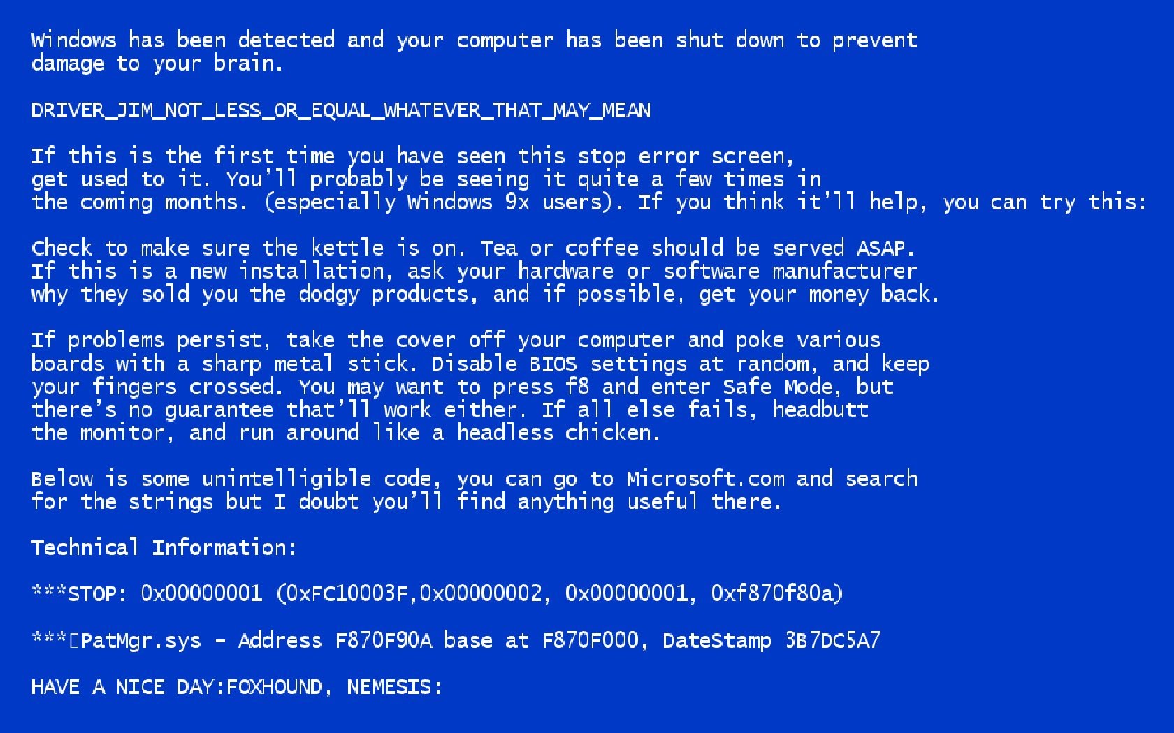 Blue Screen Of Death Windows 7 Wallpapers