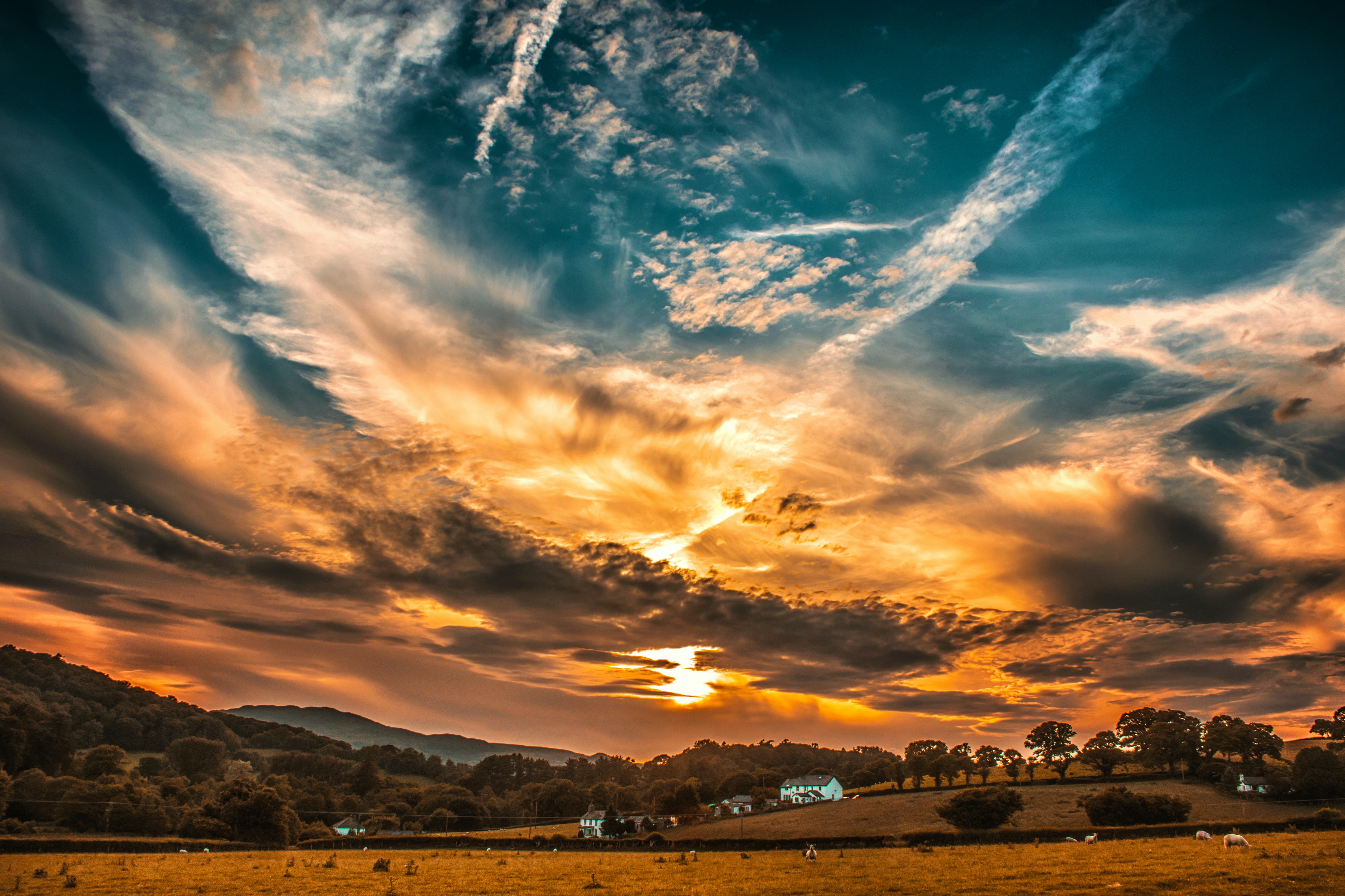 Blue Sky In Evening Wallpapers