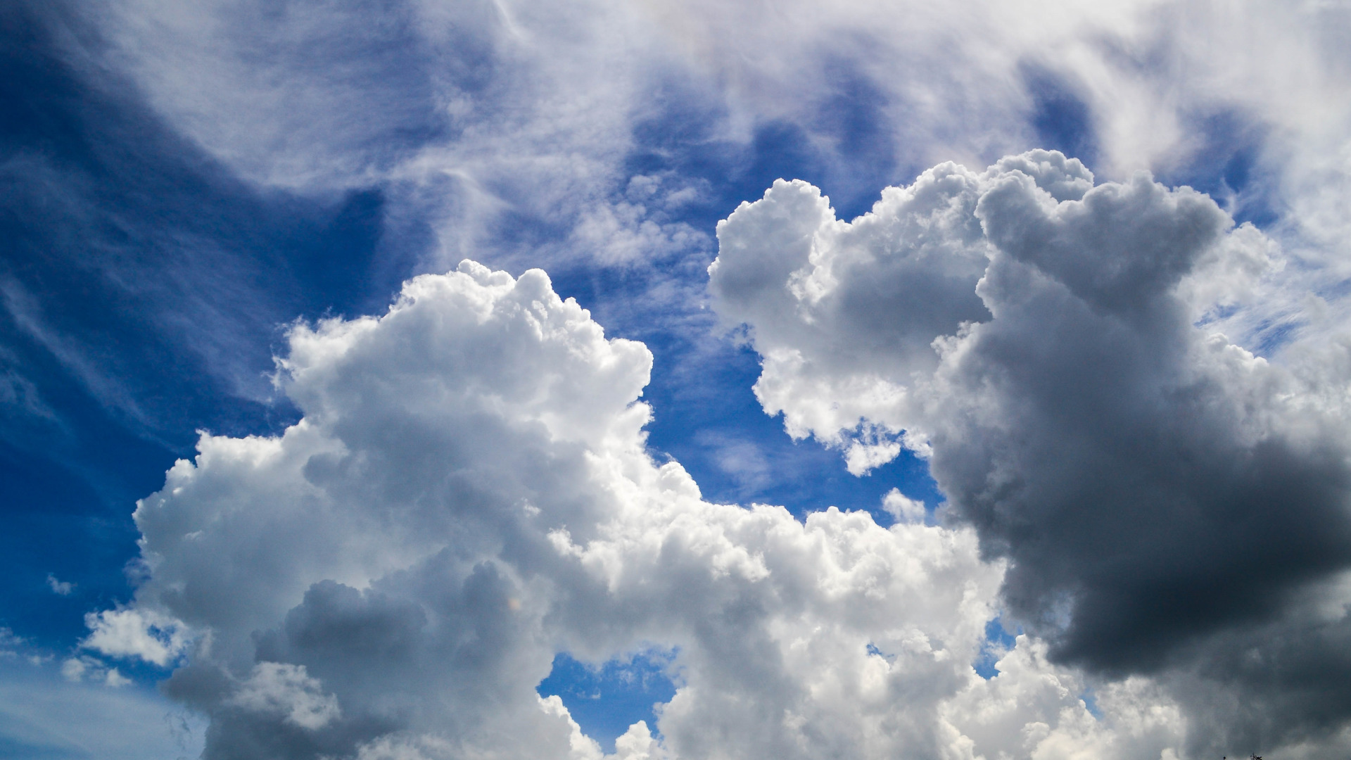 Blue Sky With Clouds Background