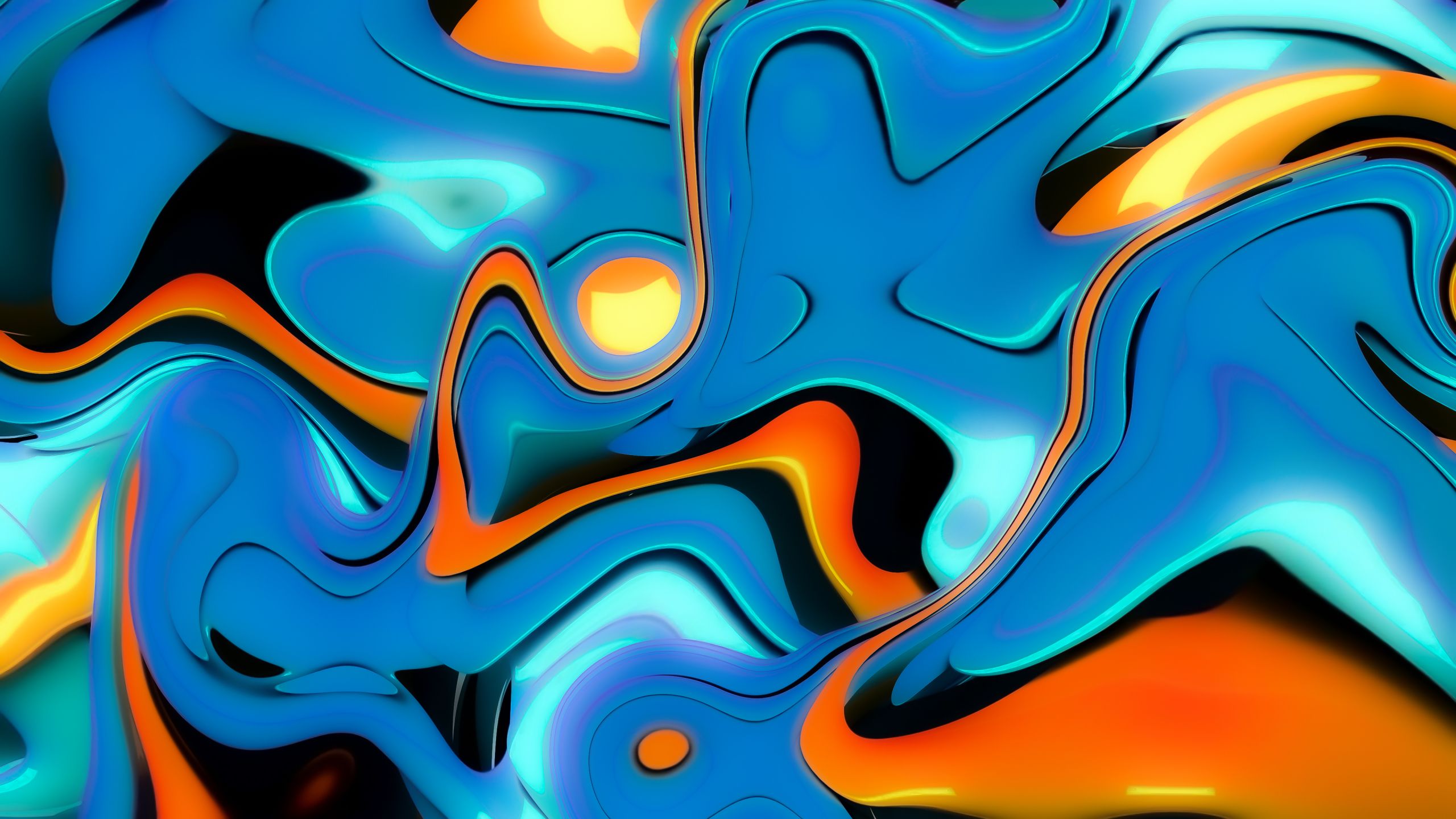 Blue Swirl Abstract Art Wallpapers