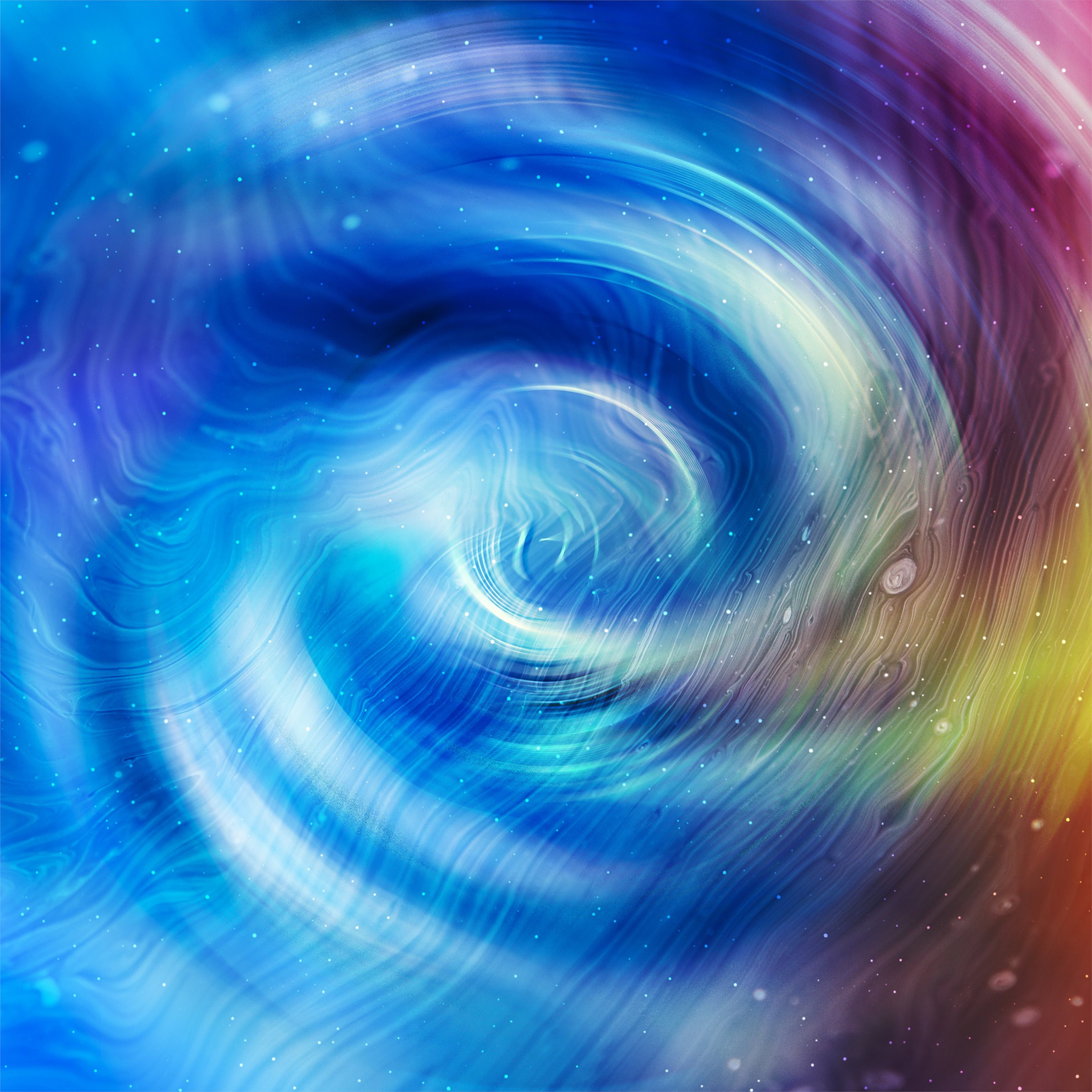 Blue Swirl Abstract Art Wallpapers