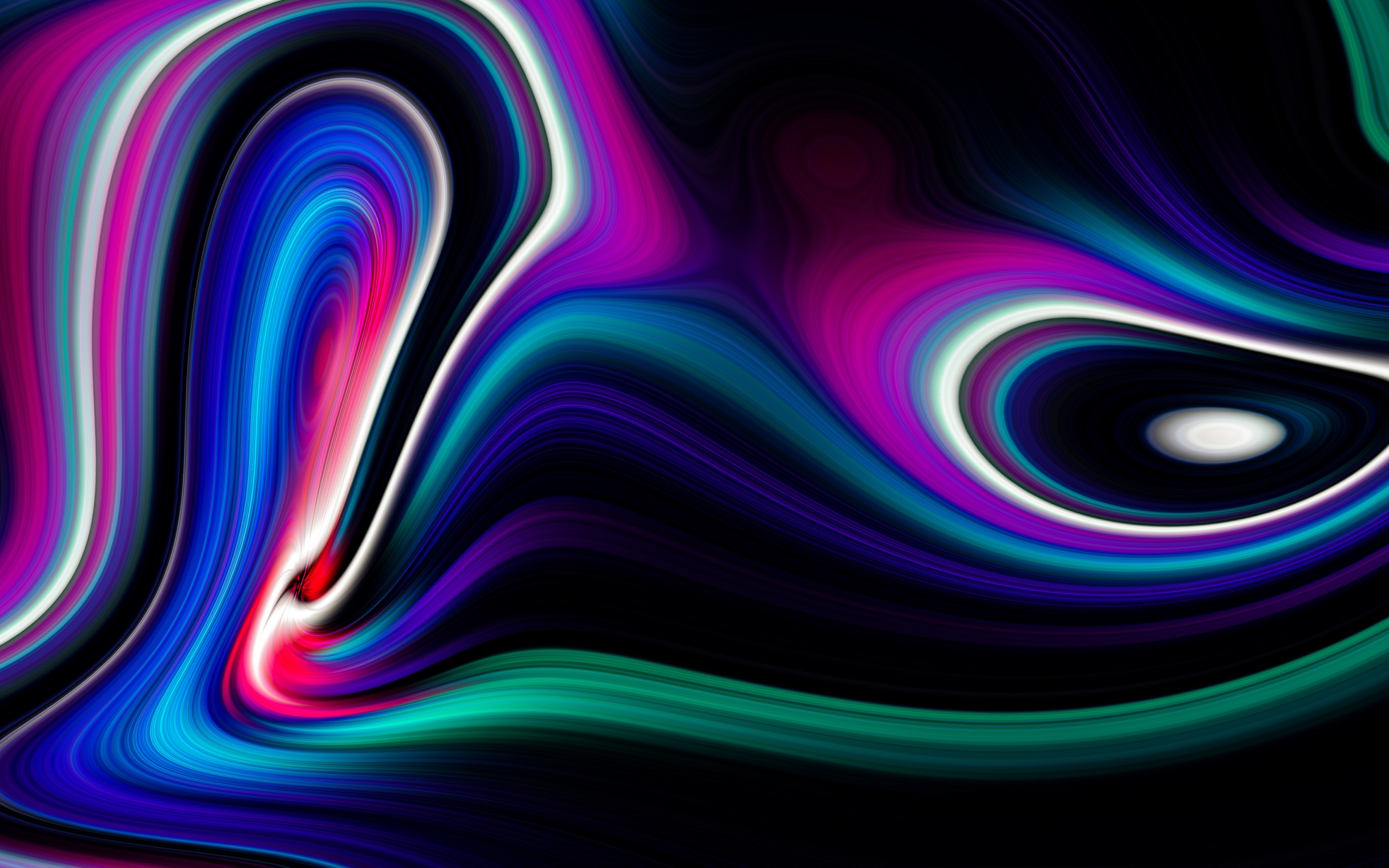 Blue Swirl Abstract Art Wallpapers