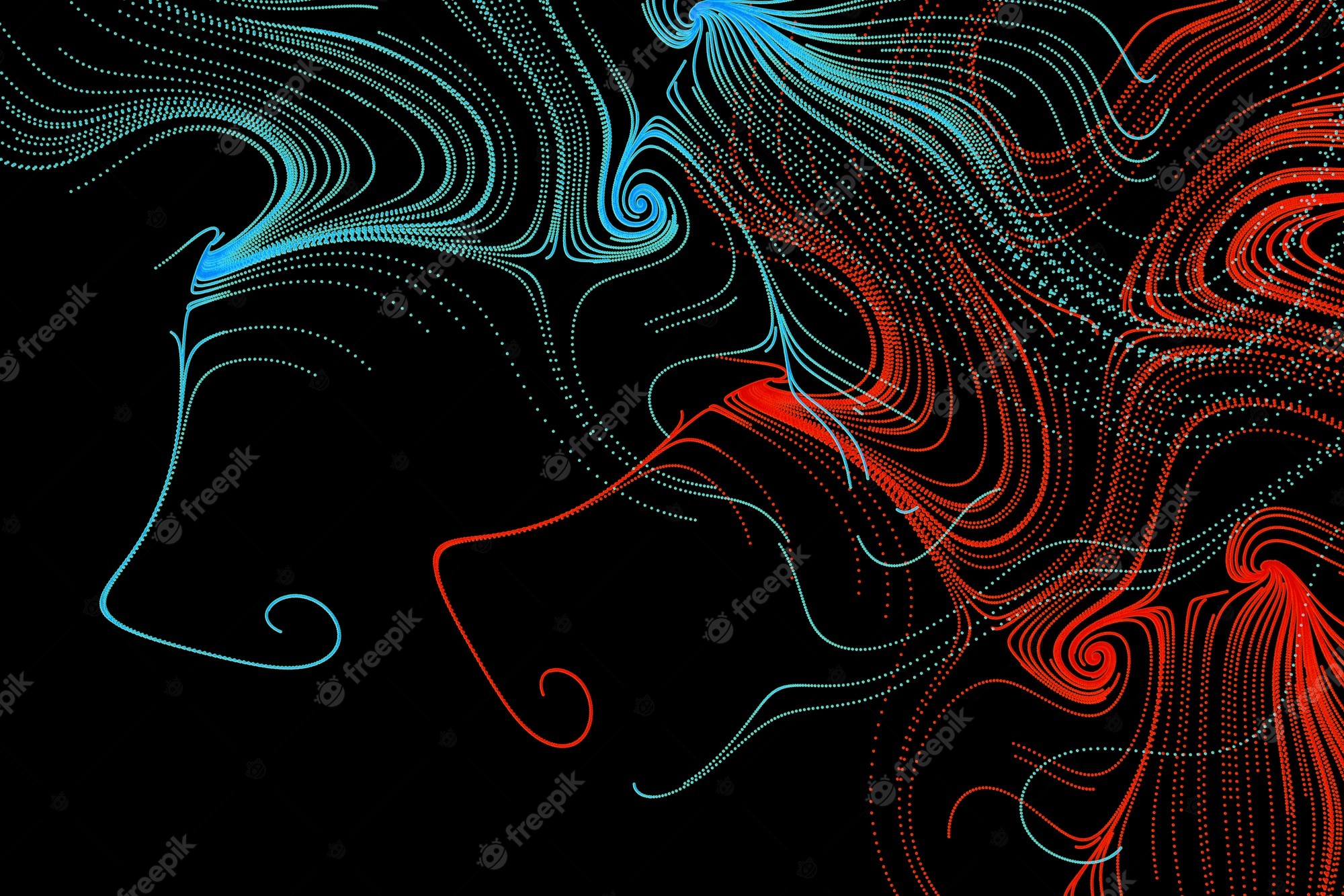 Blue Swirl Abstract Art Wallpapers