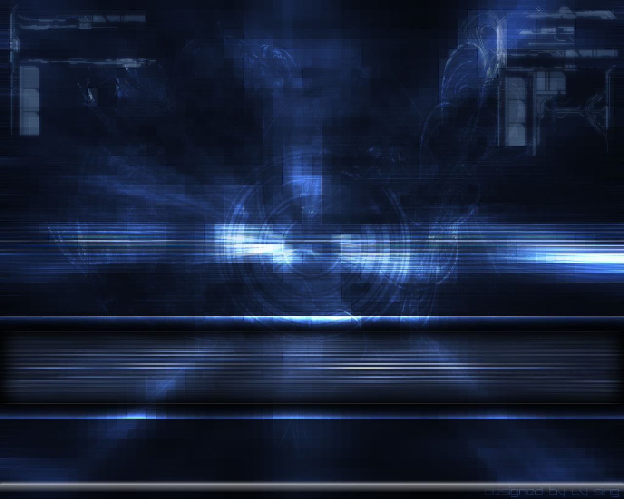 Blue Techno Background