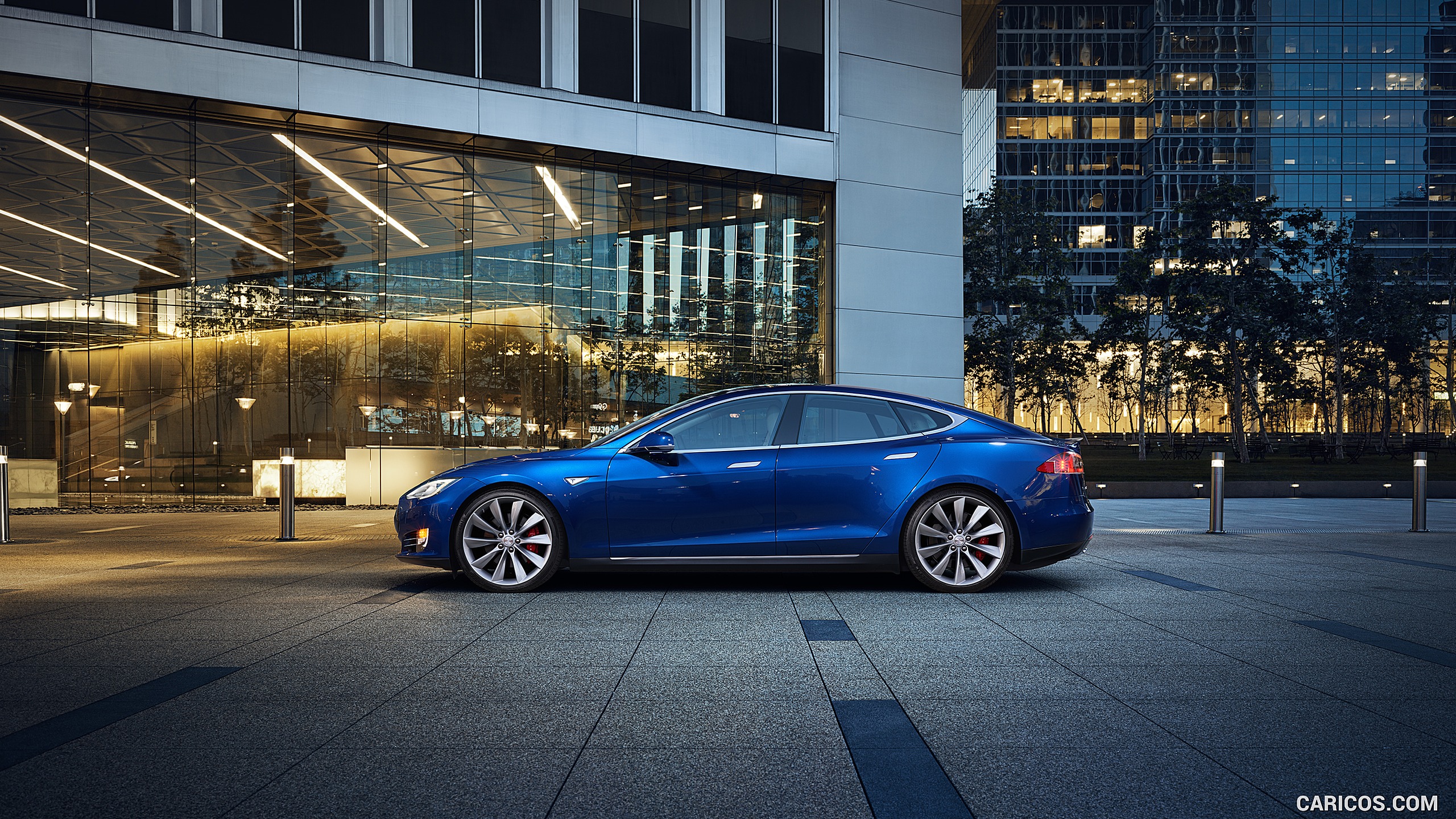 Blue Tesla Model X Wallpapers