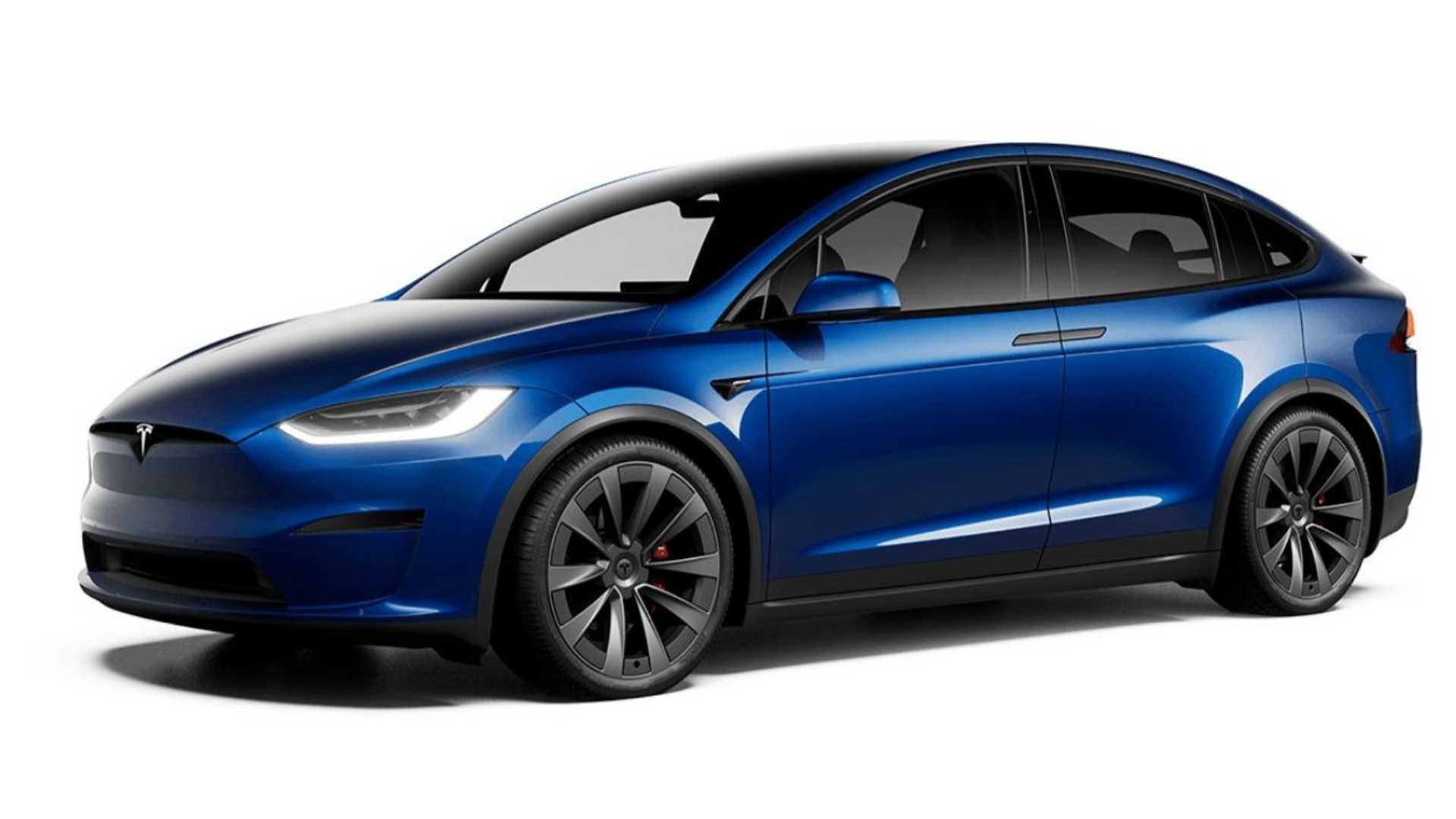 Blue Tesla Model X Wallpapers