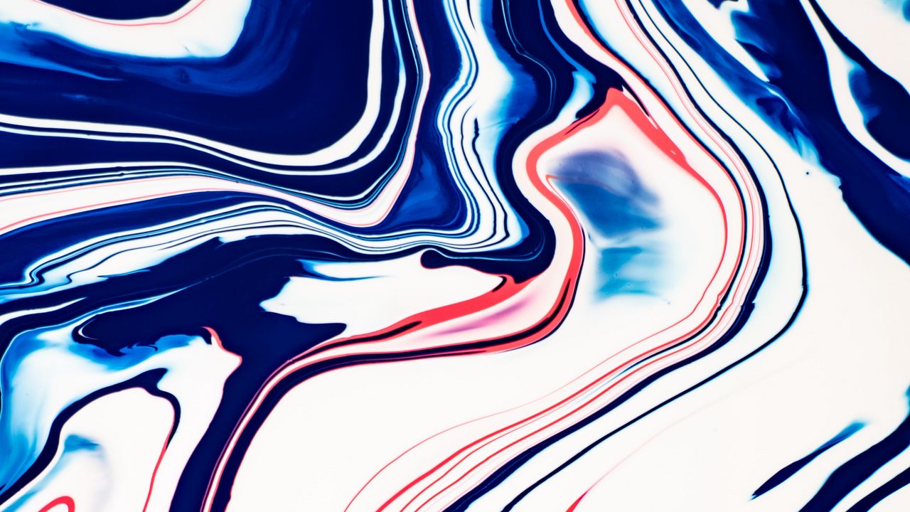 Blue White Paint Liquid Stains Wallpapers