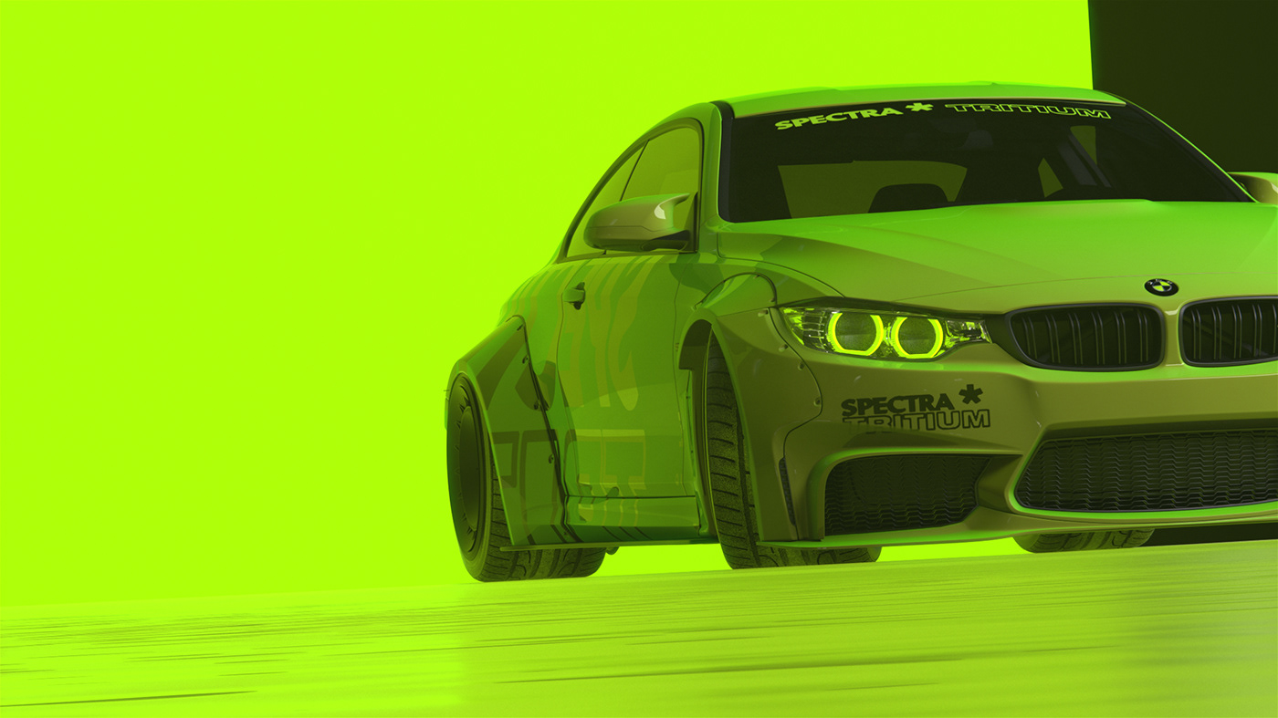 Bmw M4 Neon Color Art Wallpapers