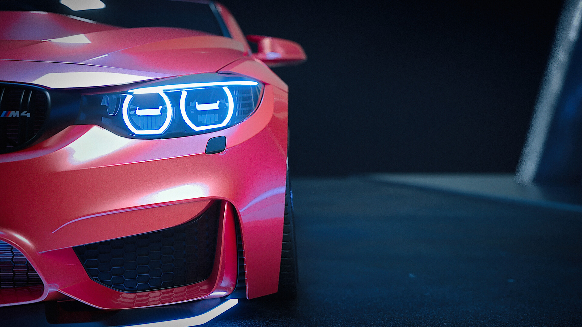 Bmw M4 Neon Color Art Wallpapers