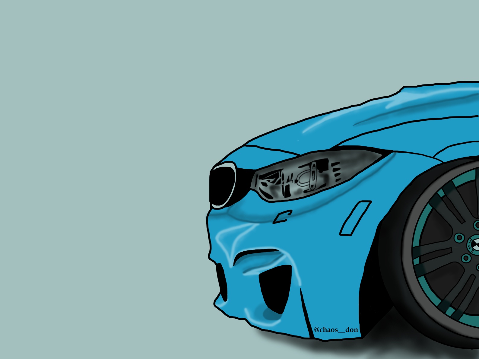 Bmw M4 Neon Color Art Wallpapers