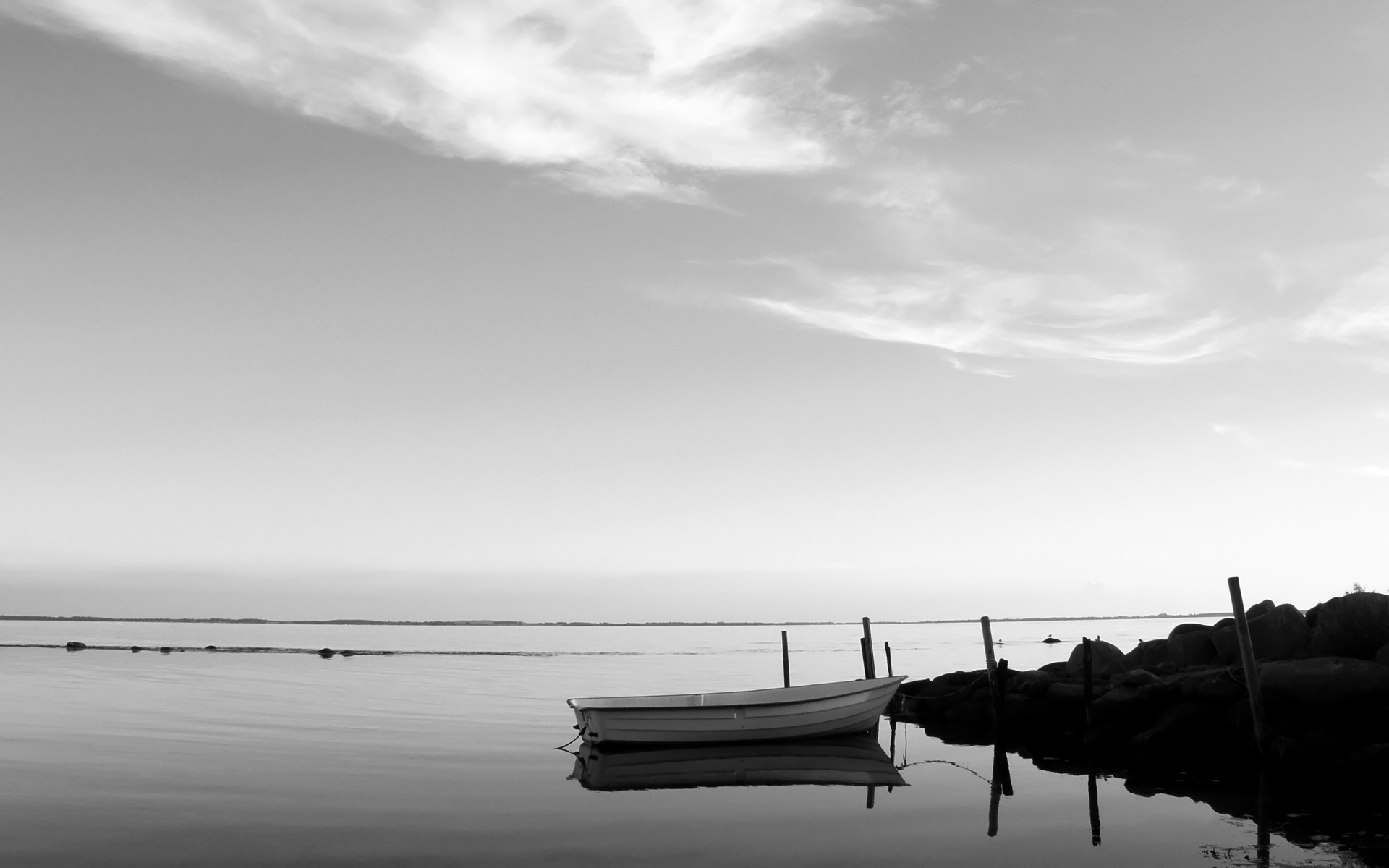 Boat In Lonely Lake Wallpapers