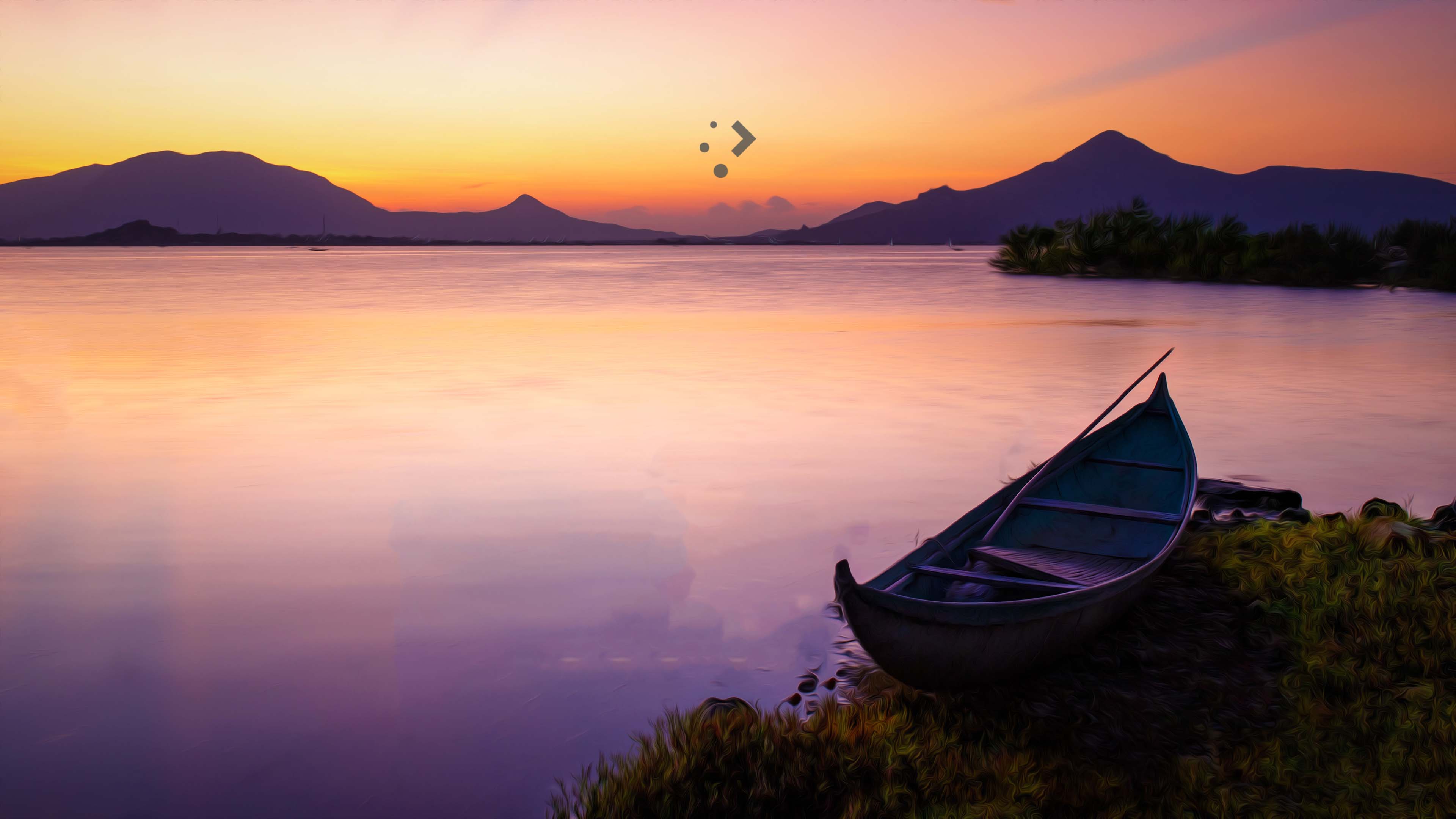 Boat In Lonely Lake Wallpapers