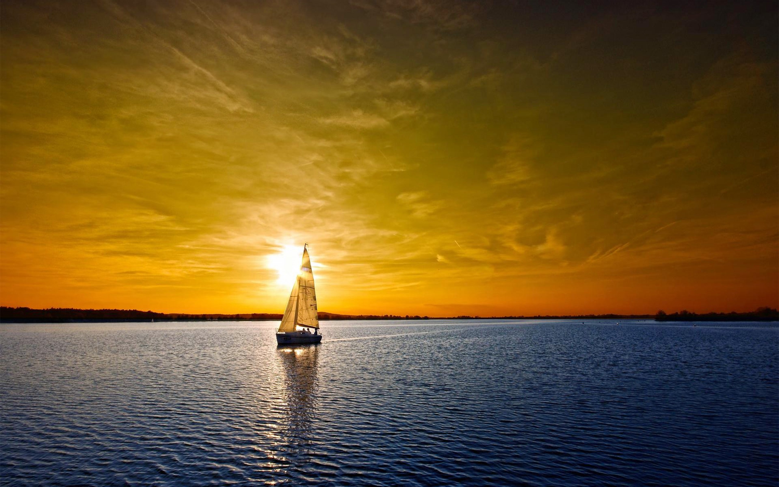 Boating And Sunset Wallpapers