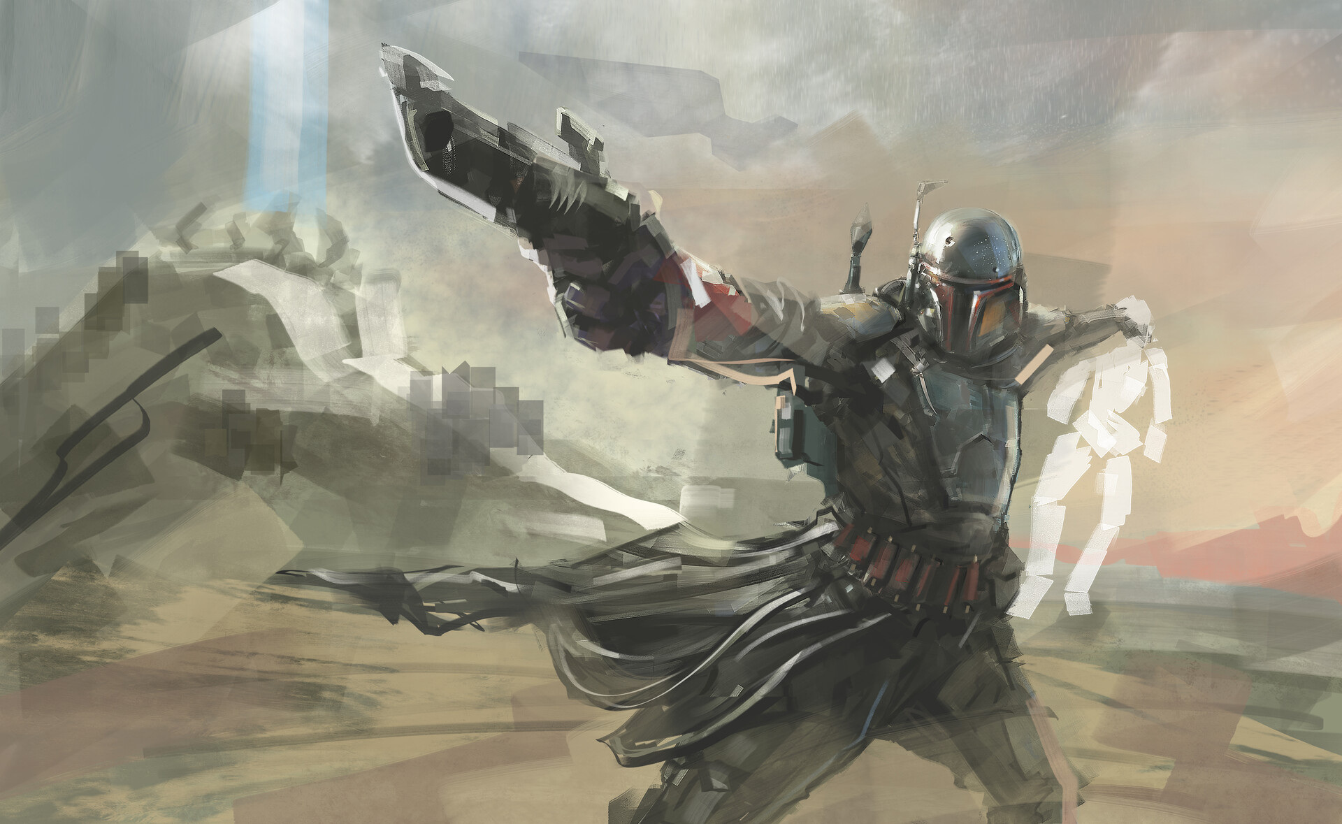 Boba Fett Mandalorian Concept Art Wallpapers