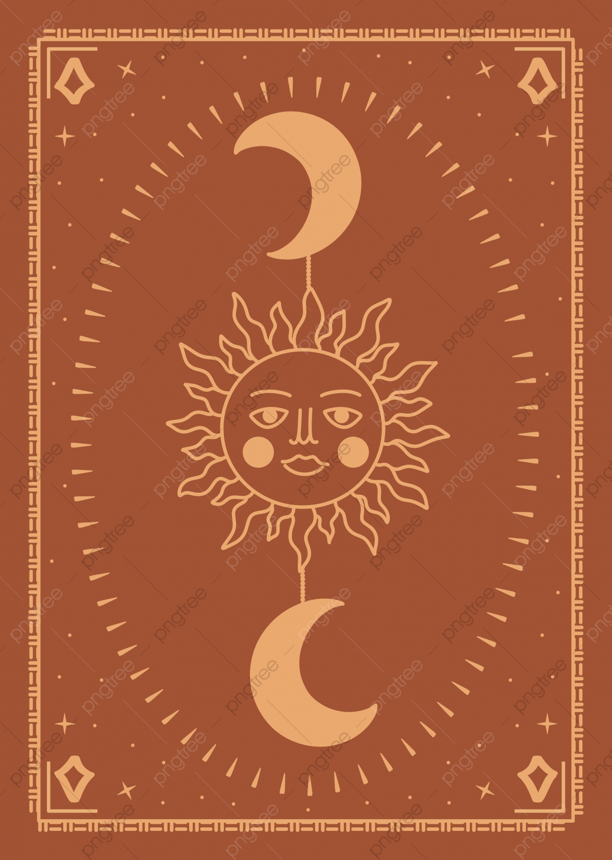 Boho Sun And Moon Wallpapers