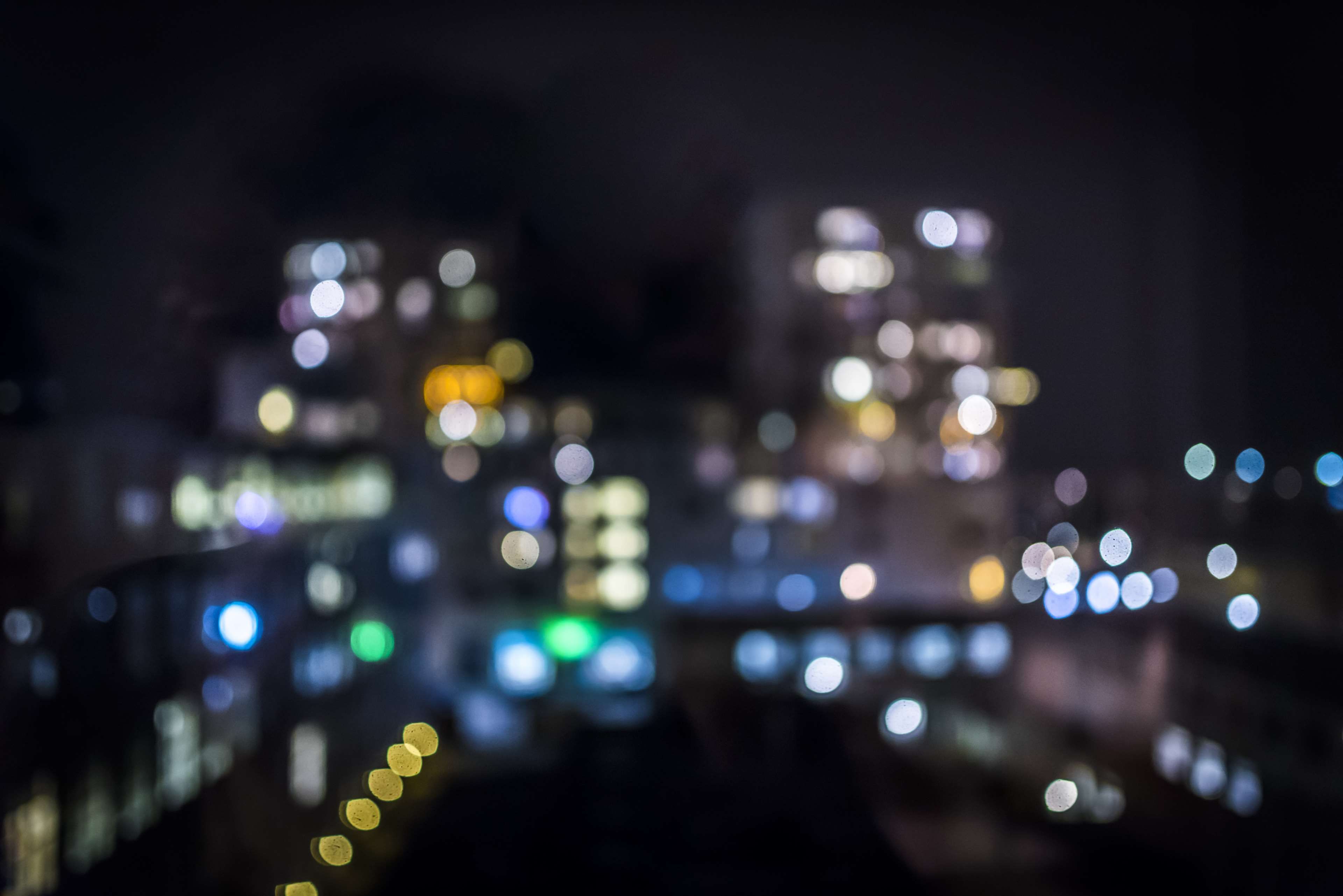 Bokeh Blur City In Night Wallpapers