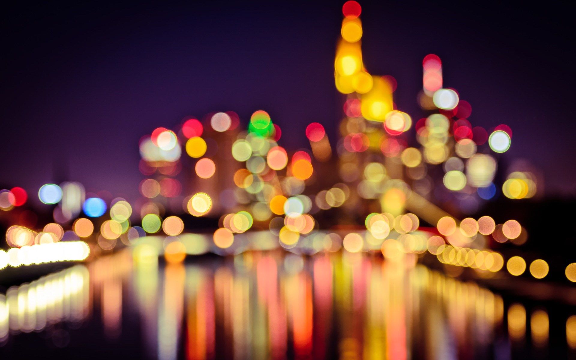 Bokeh City Background