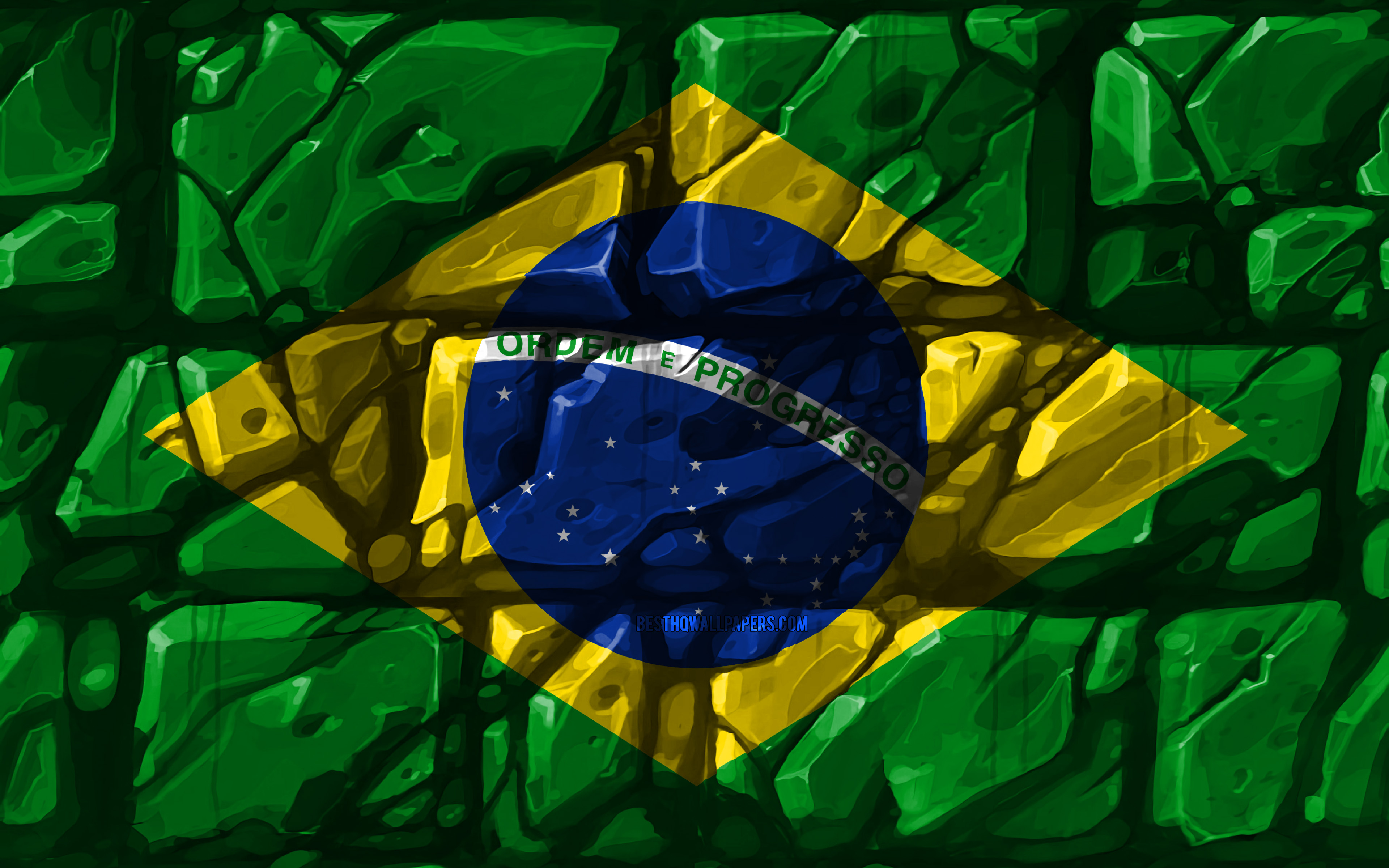 Brazil Flag 3D Wallpapers