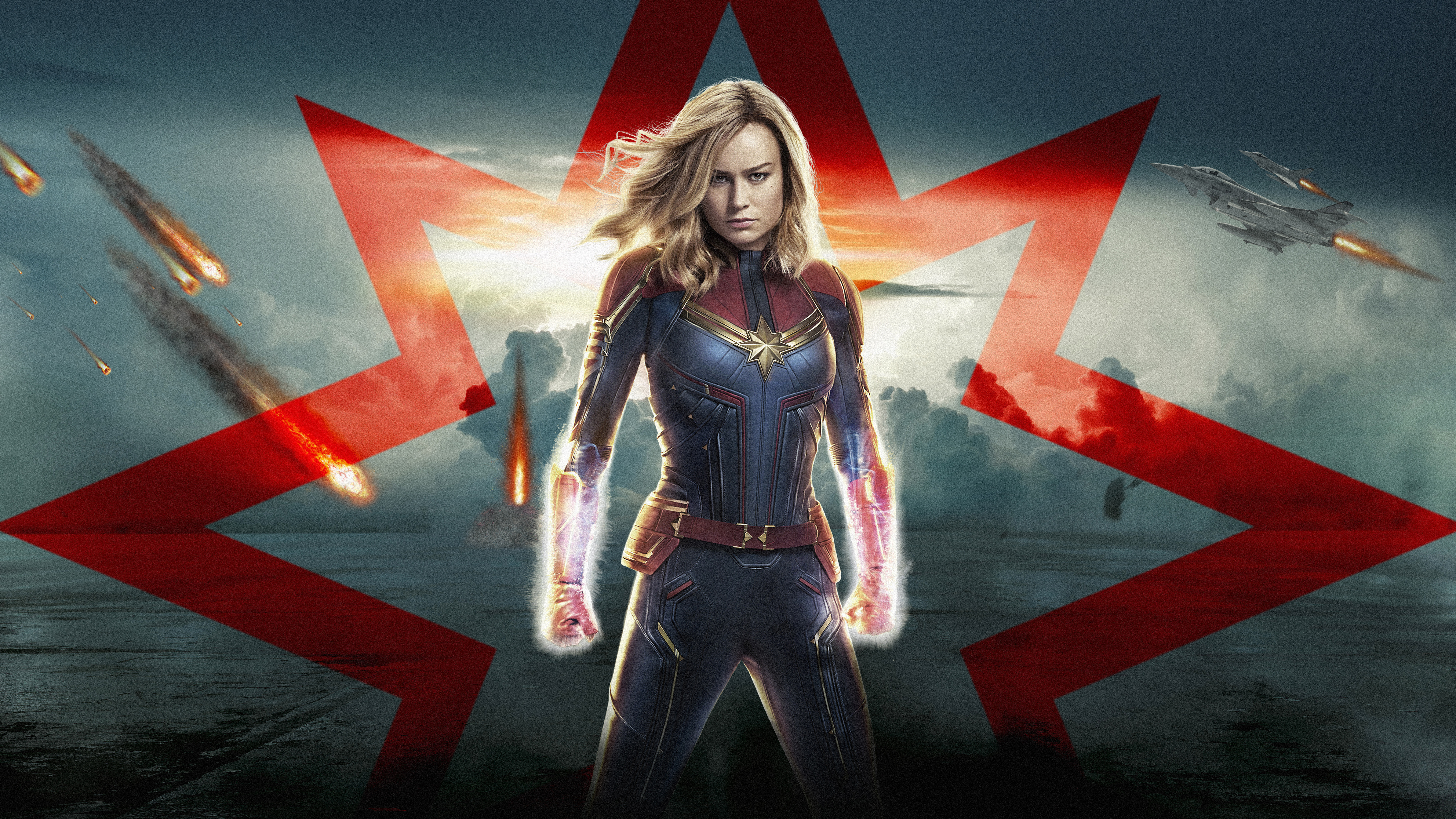 Brie Larson As Captain Marvel Artwork Wallpapers