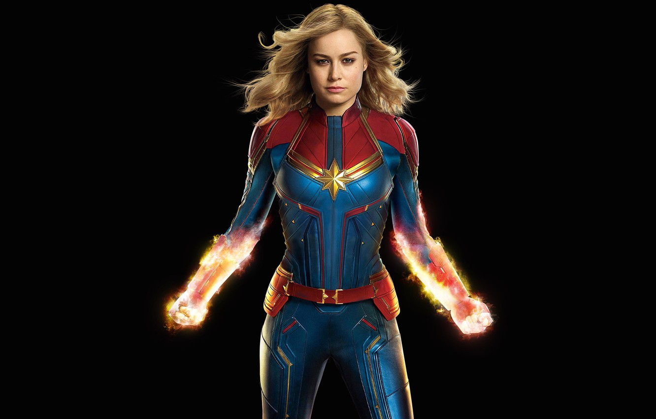 Brie Larson As Captain Marvel Illustration Wallpapers