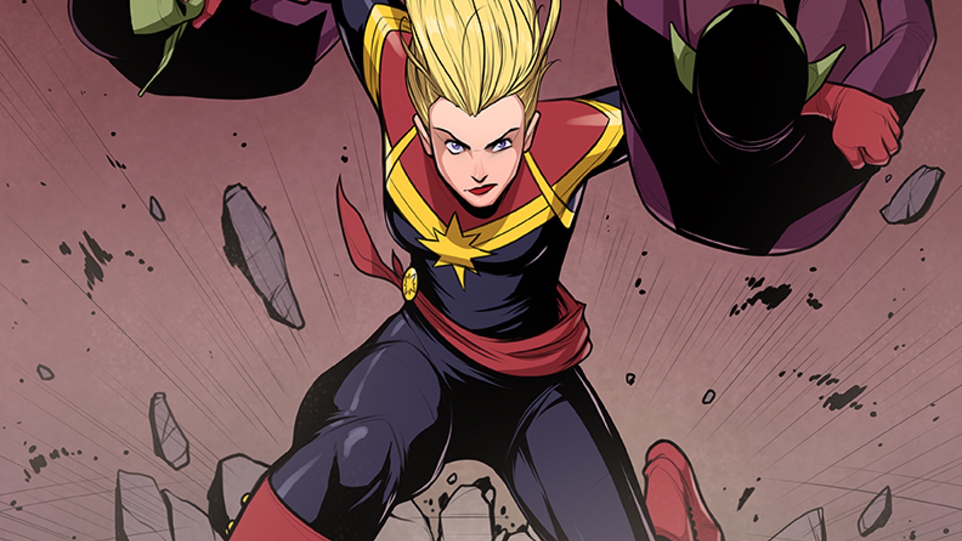 Brie Larson As Captain Marvel Illustration Wallpapers