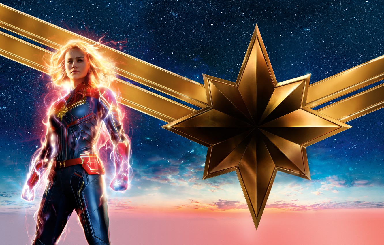 Brie Larson As Captain Marvel Illustration Wallpapers