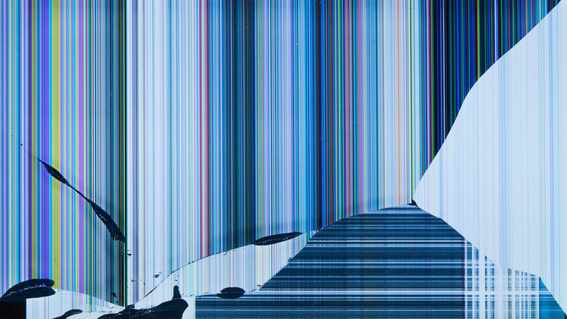 Broken Computer Screen Background