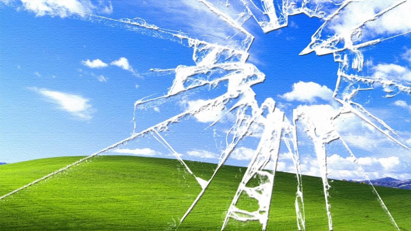 Broken Computer Screen Background