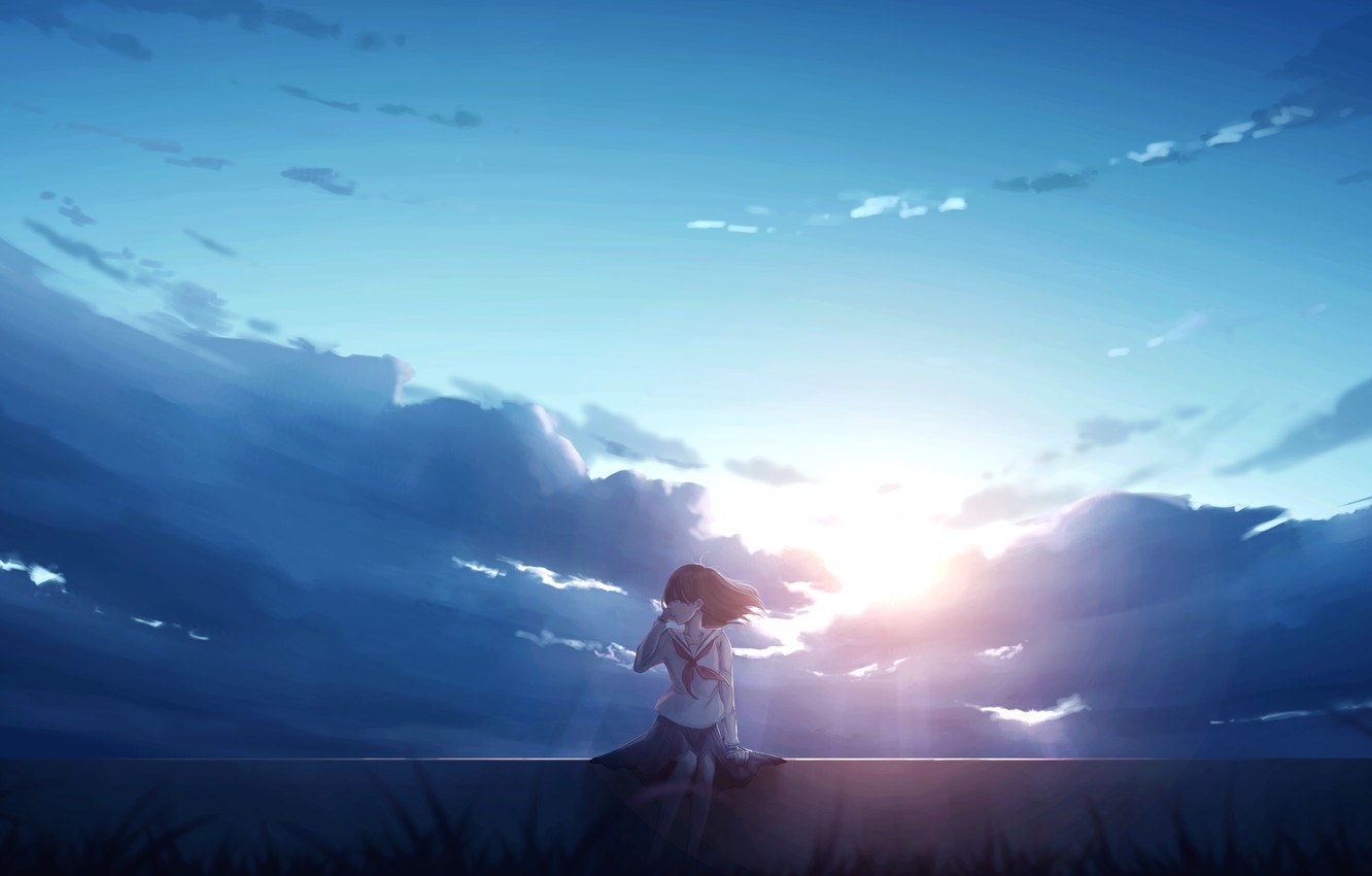 Broken Girl Looking At Sky Wallpapers