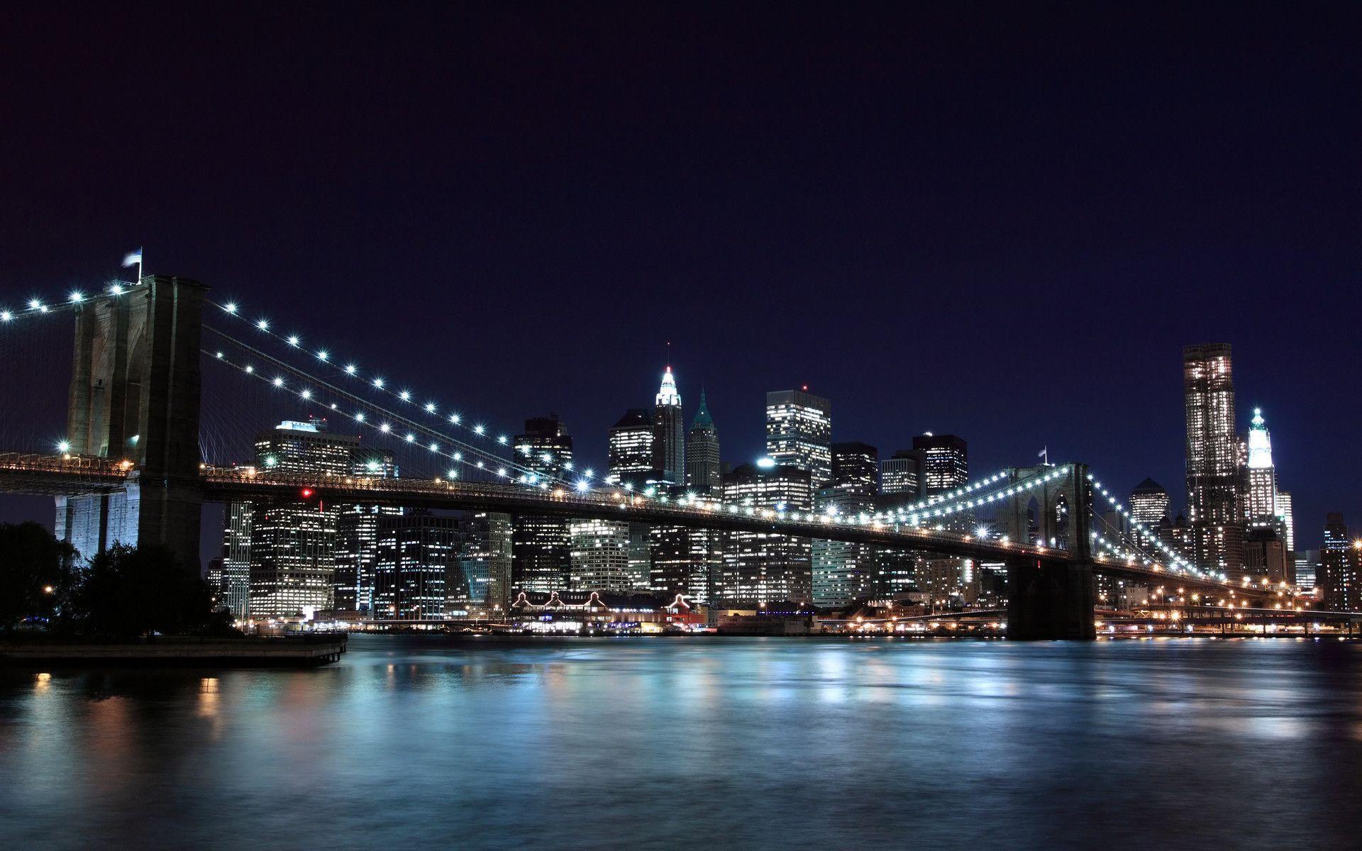 Brooklyn Bridge At Night Wallpapers