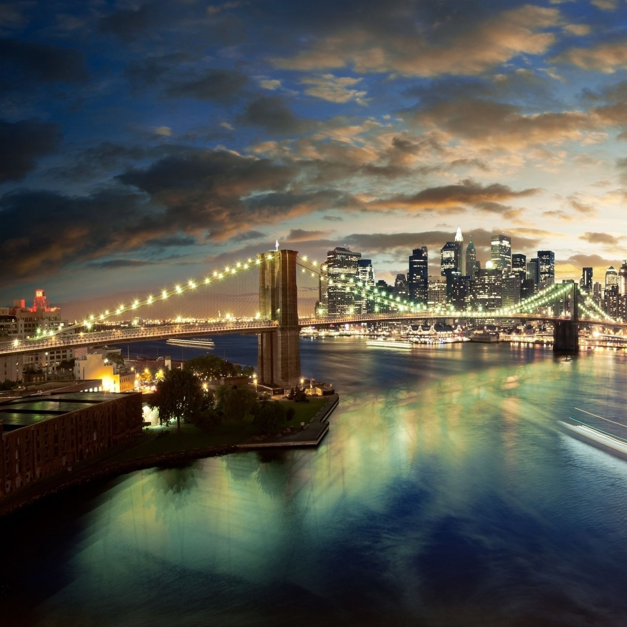 Brooklyn Bridge At Night Wallpapers