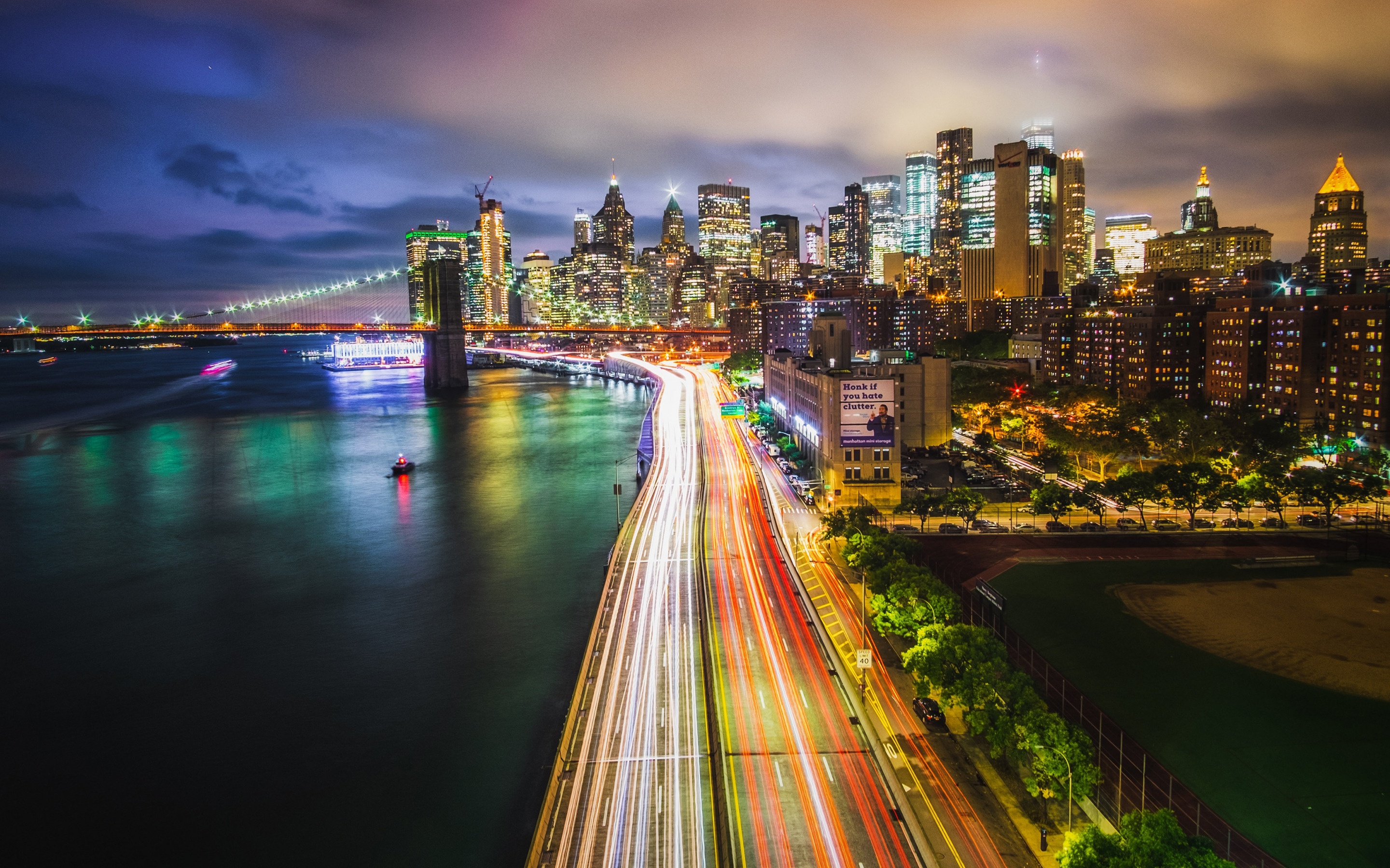 Brooklyn Bridge At Night Wallpapers