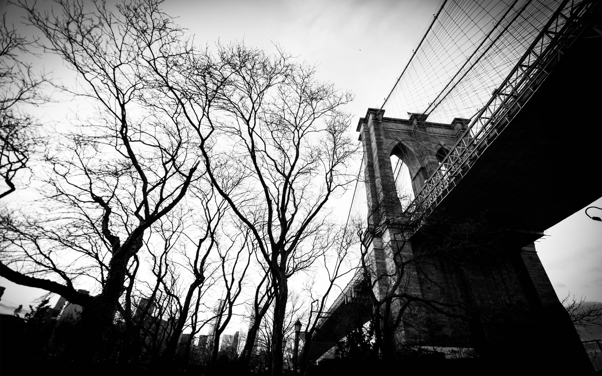 Brooklyn Bridge Black And White Wallpapers