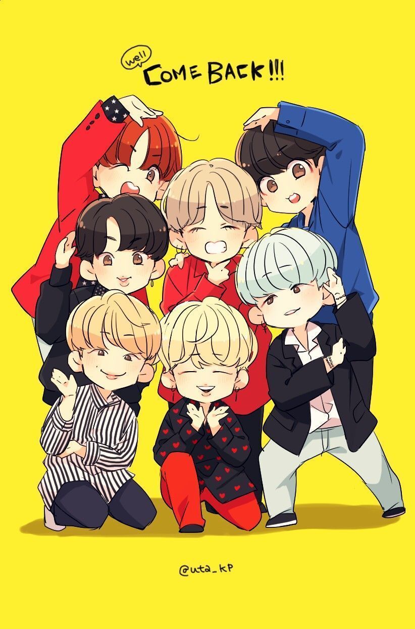 Bts Cartoon Wallpapers