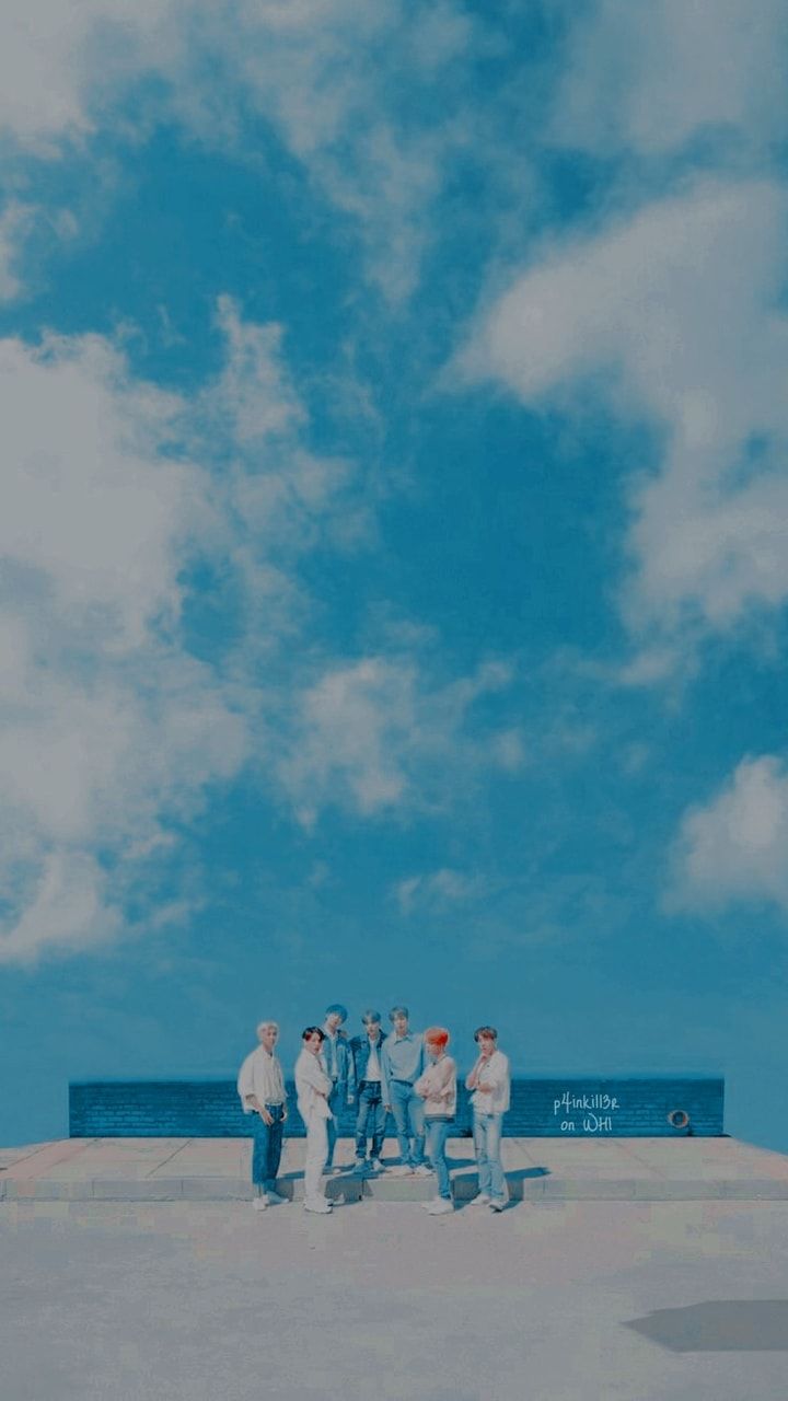 Bts Light Blue Aesthetic Wallpapers