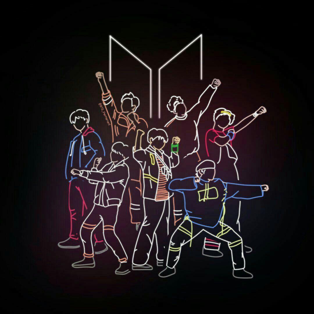 Bts Neon Wallpapers