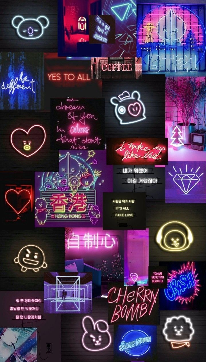 Bts Neon Wallpapers