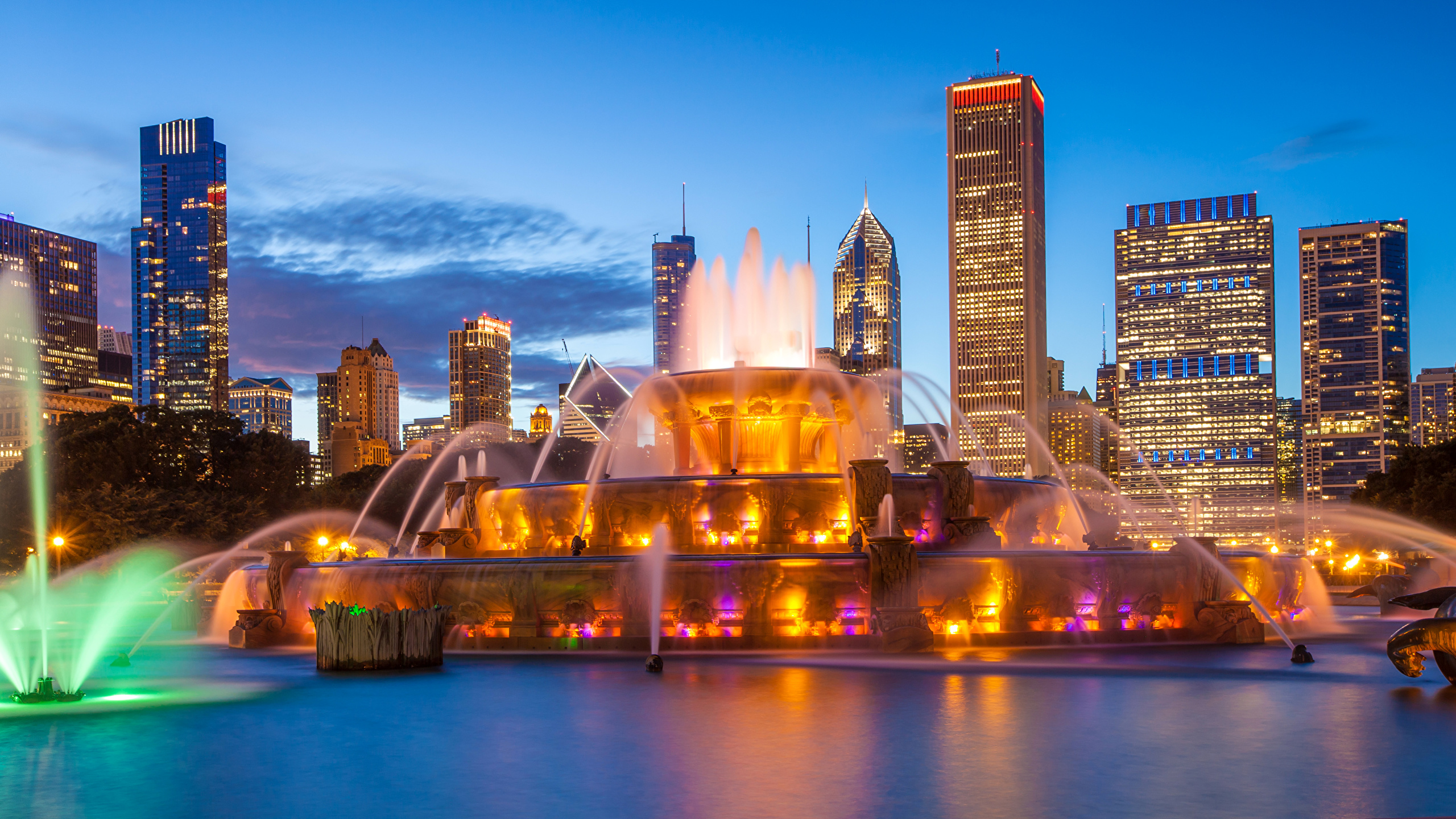 Buckingham Fountain Fountain Chicago Wallpapers