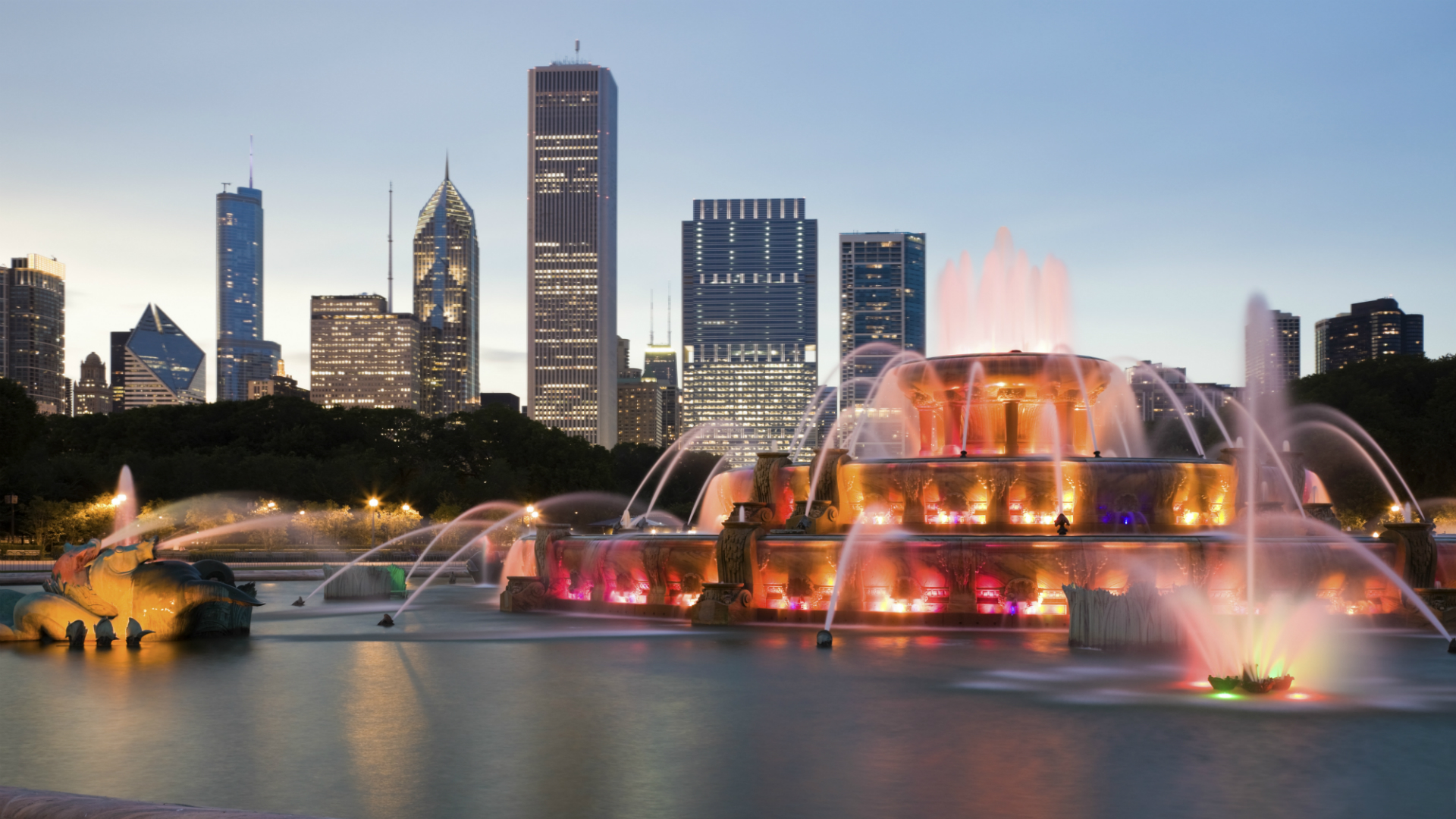 Buckingham Fountain Fountain Chicago Wallpapers