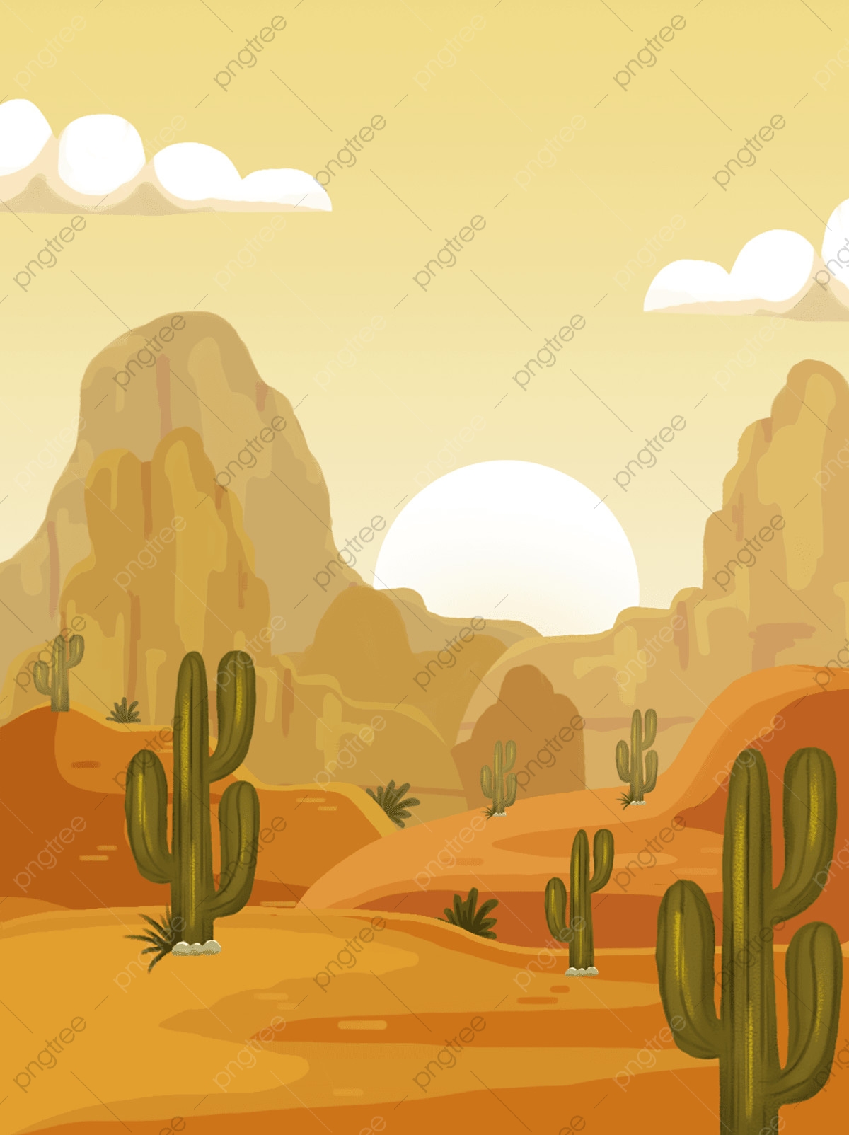 Cactus Desert Background