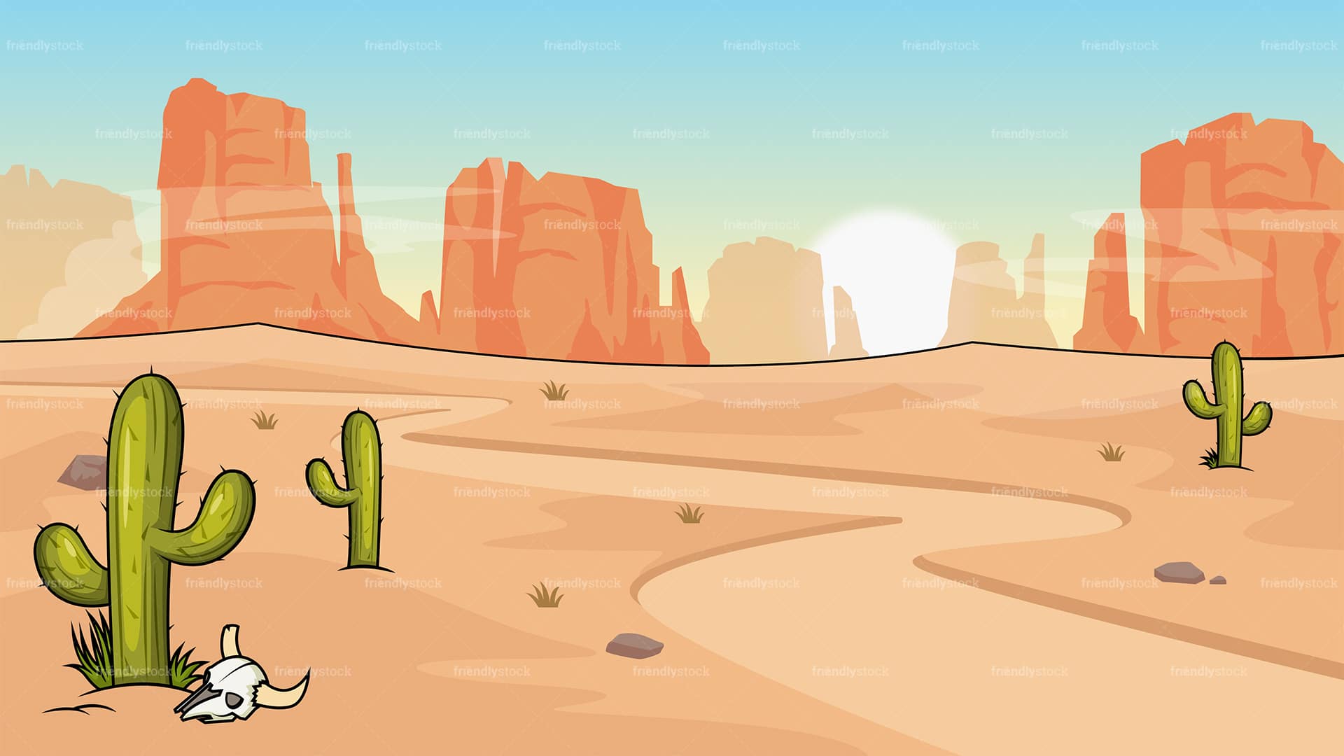 Cactus Desert Background